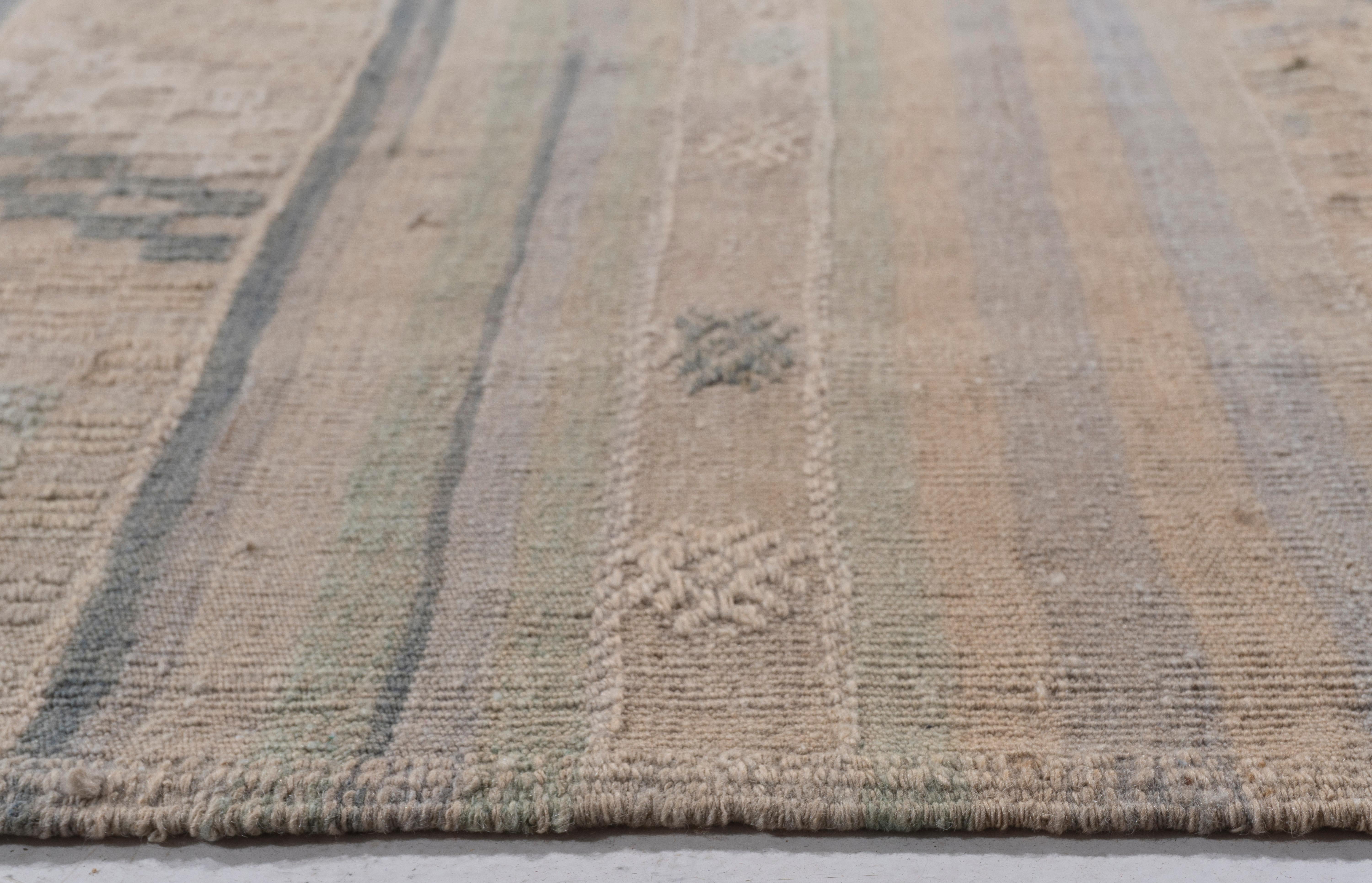 Vintage CIRCA 1940 Tan Türkischer Kilim Flachgewebe-Teppich im Angebot 8