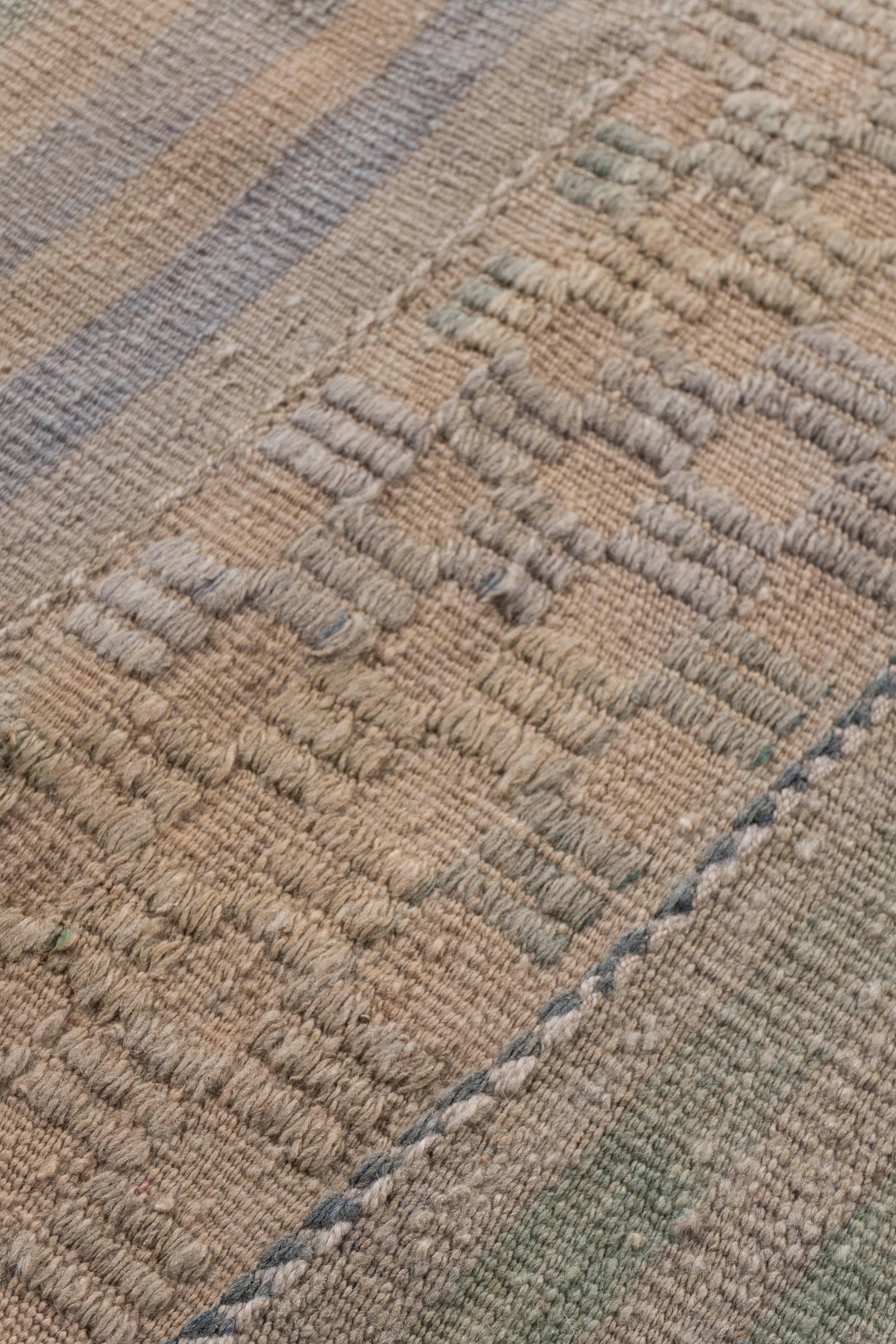 Vintage CIRCA 1940 Tan Türkischer Kilim Flachgewebe-Teppich (Handgewebt) im Angebot