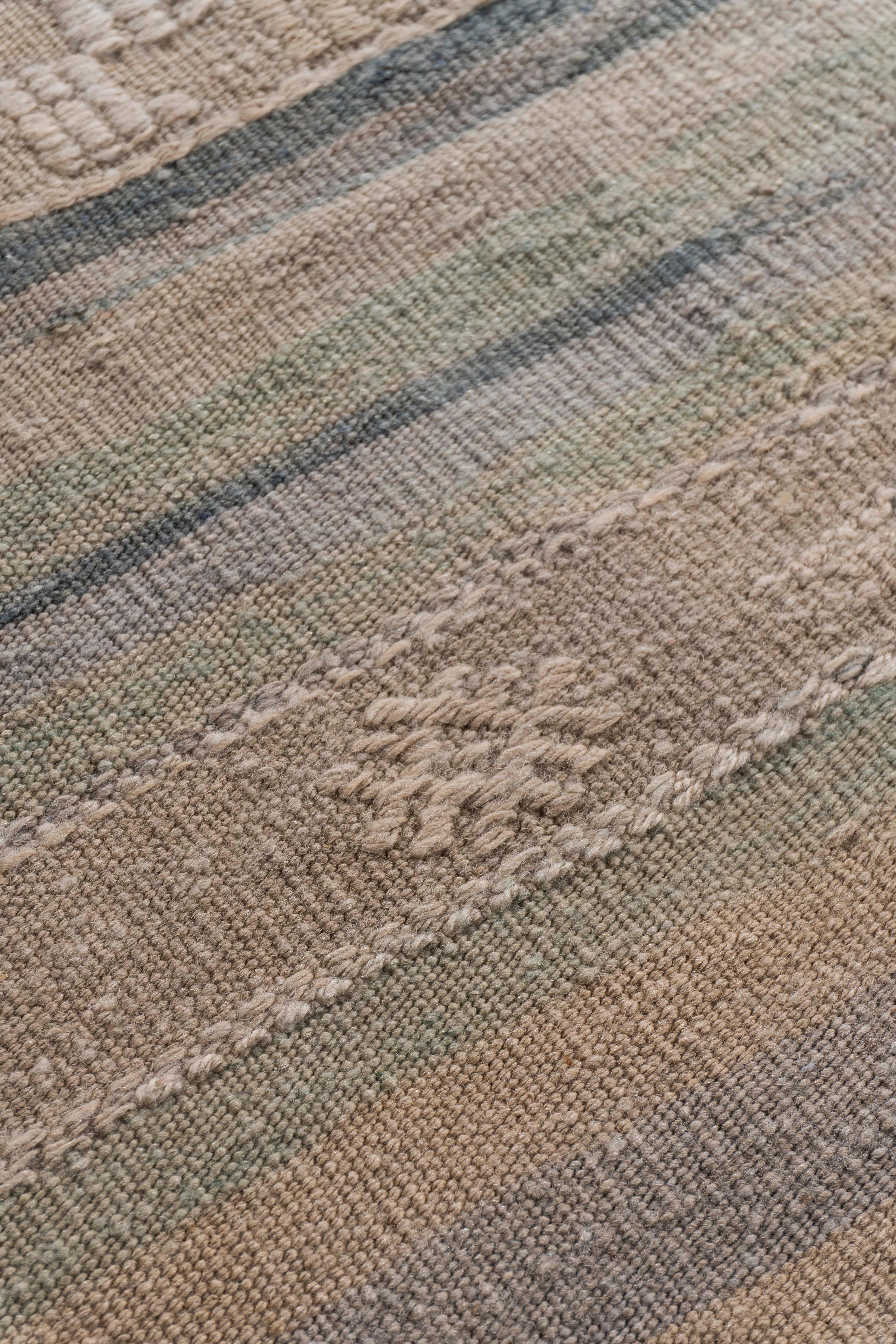 Vintage CIRCA 1940 Tan Türkischer Kilim Flachgewebe-Teppich im Zustand „Gut“ im Angebot in New York, NY