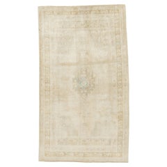 Vintage Tan Turkish Oushak 3'9 X 6'6