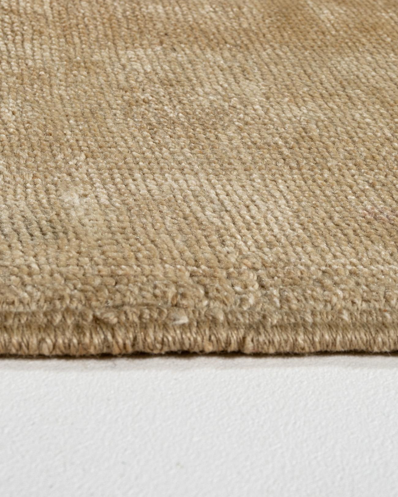 Tan Türkischer Oushak-Teppich im Vintage-Stil 4'8 x 8'9 im Angebot 3