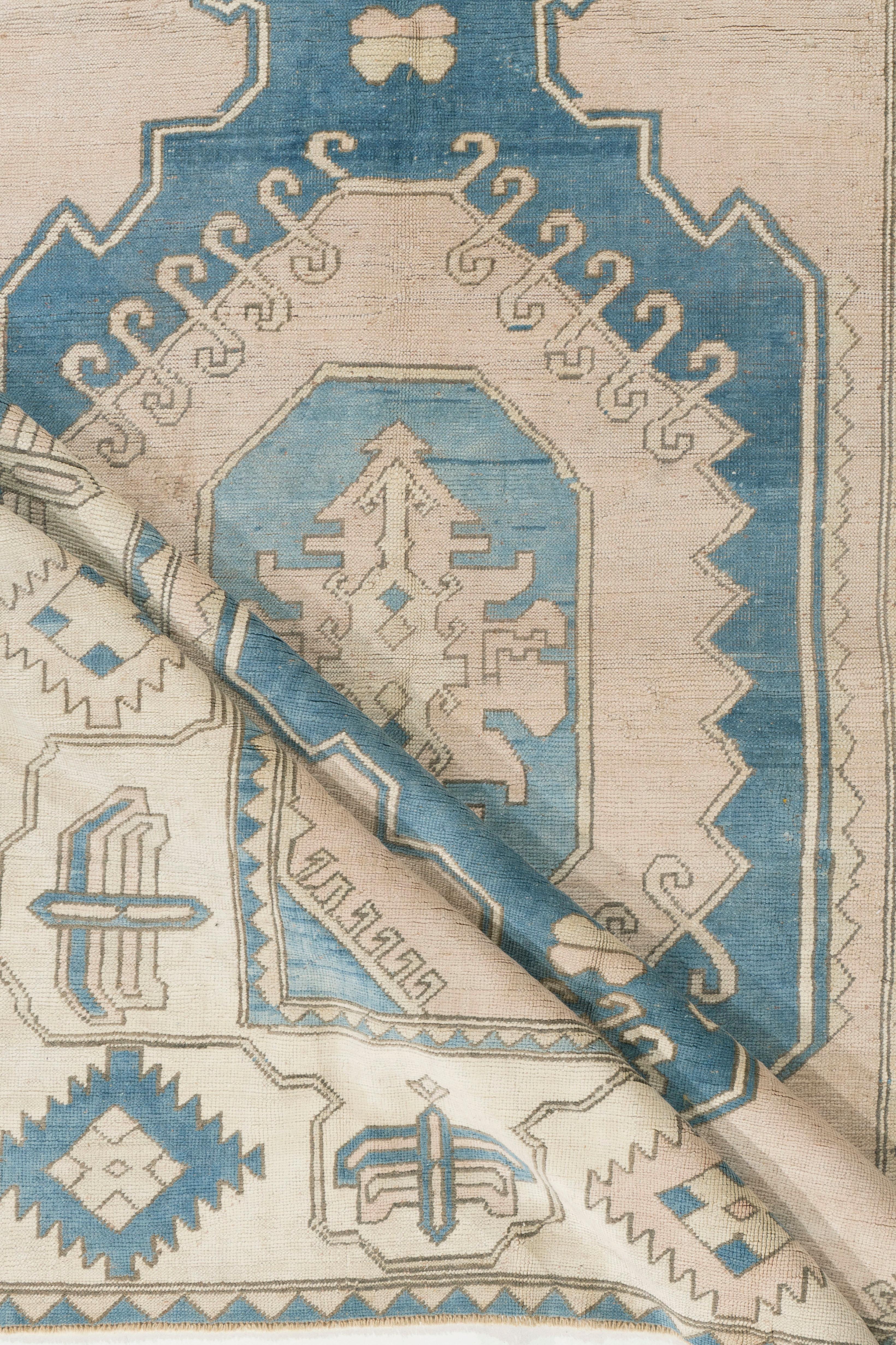 Vintage Tan Türkisch Oushak Teppich 7'5 X 10'4 im Angebot 4