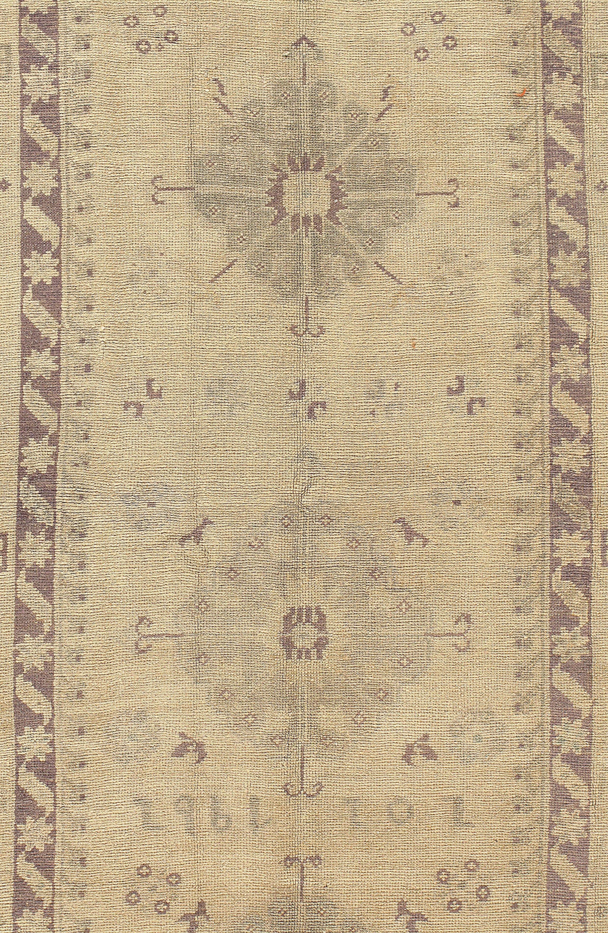 4'9 x 11'3. Character, tradition, pattern and palette converge in this gorgeous hand knotted vintage Turkish Oushak runner. Handwoven in Turkey where rug weaving is the culture rather than a business. These designer favourites will complement any