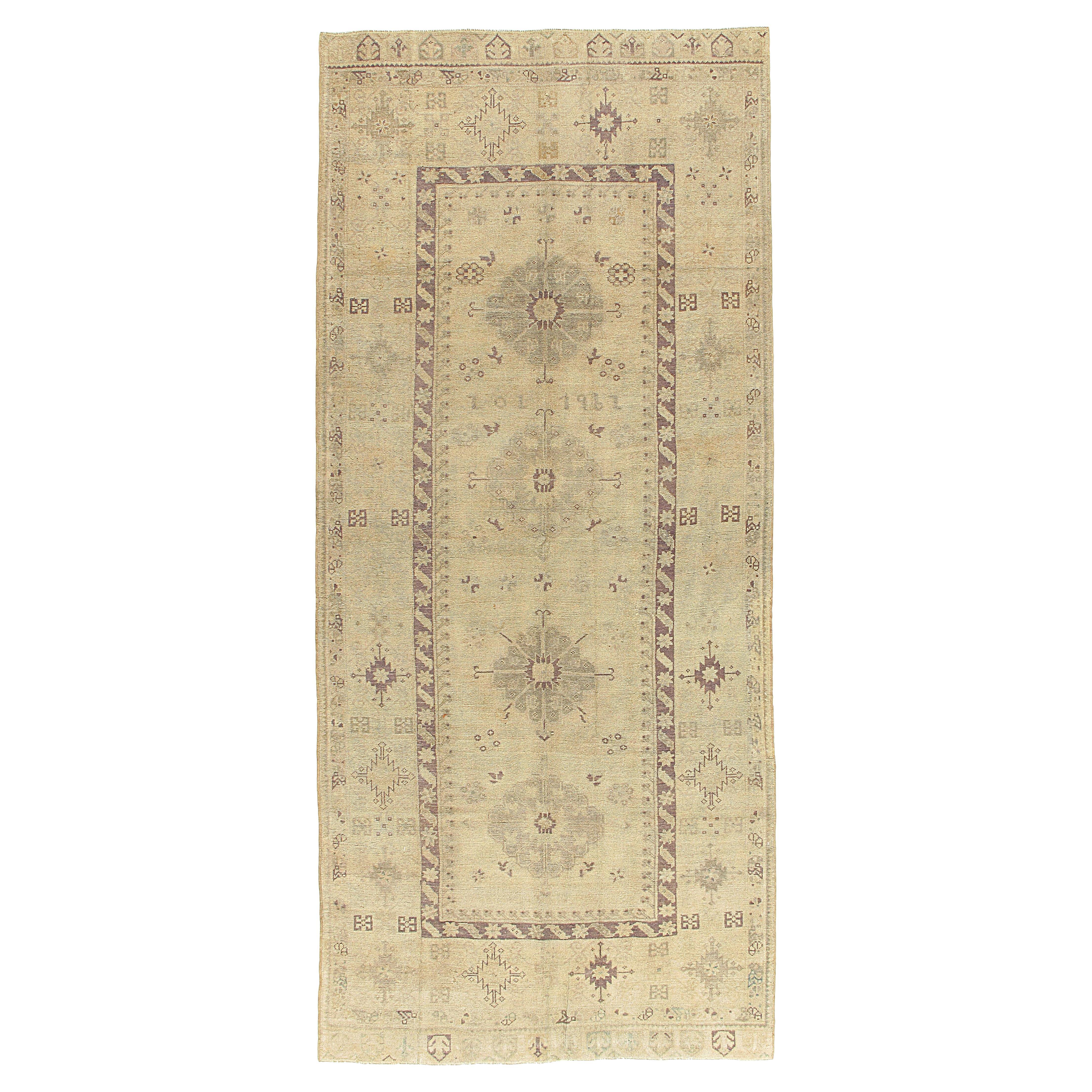 Vintage Tan Turkish Oushak Runner 4
9 x 11
3