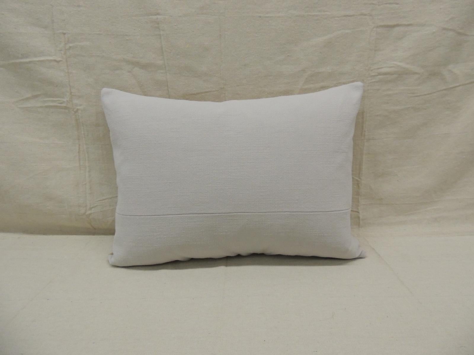 Vintage Tan and White Woven Ewe Stripweaves African Bolster Decorative Pillow In Good Condition In Oakland Park, FL