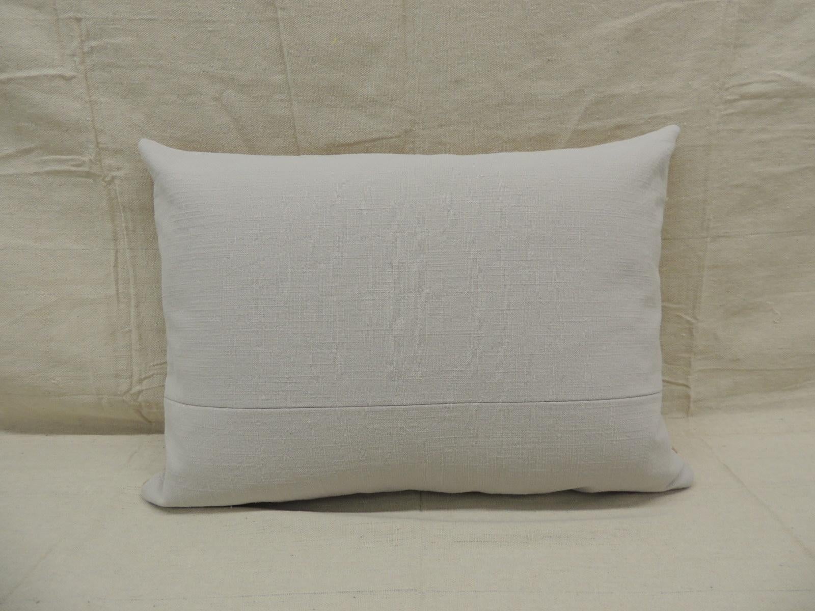 Vintage Tan and White Woven Ewe Stripweaves African Bolster Decorative Pillow In Good Condition In Oakland Park, FL