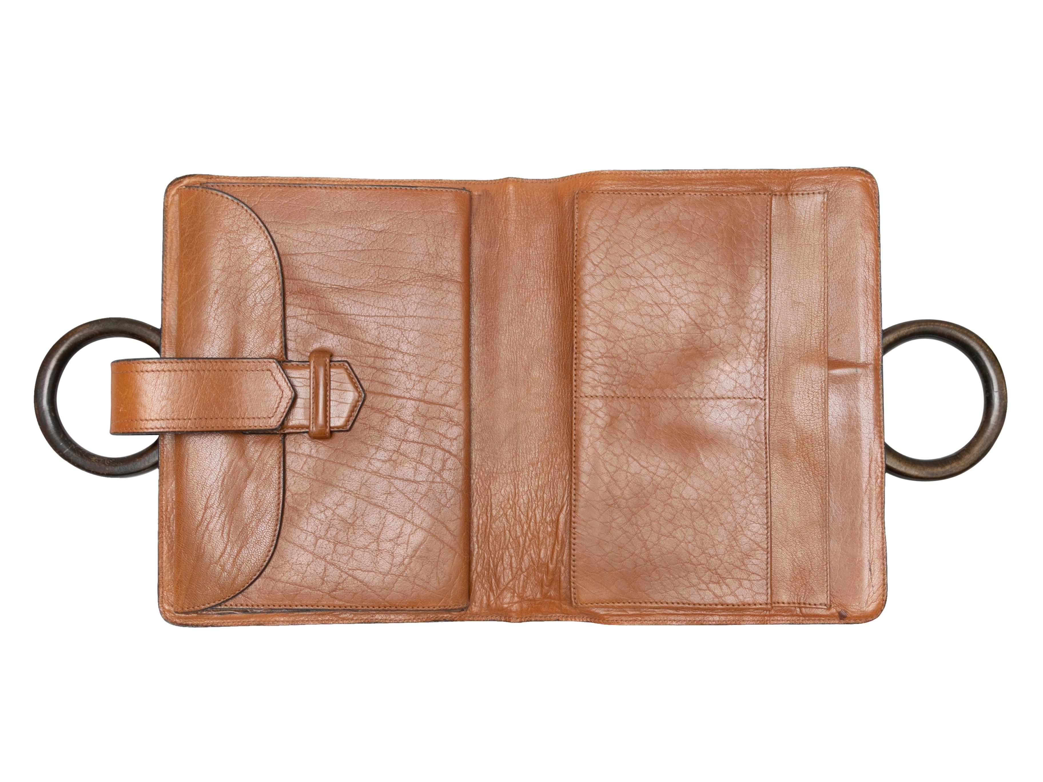 Vintage Tan Yves Saint Laurent Portfolio Bag In Good Condition In New York, NY