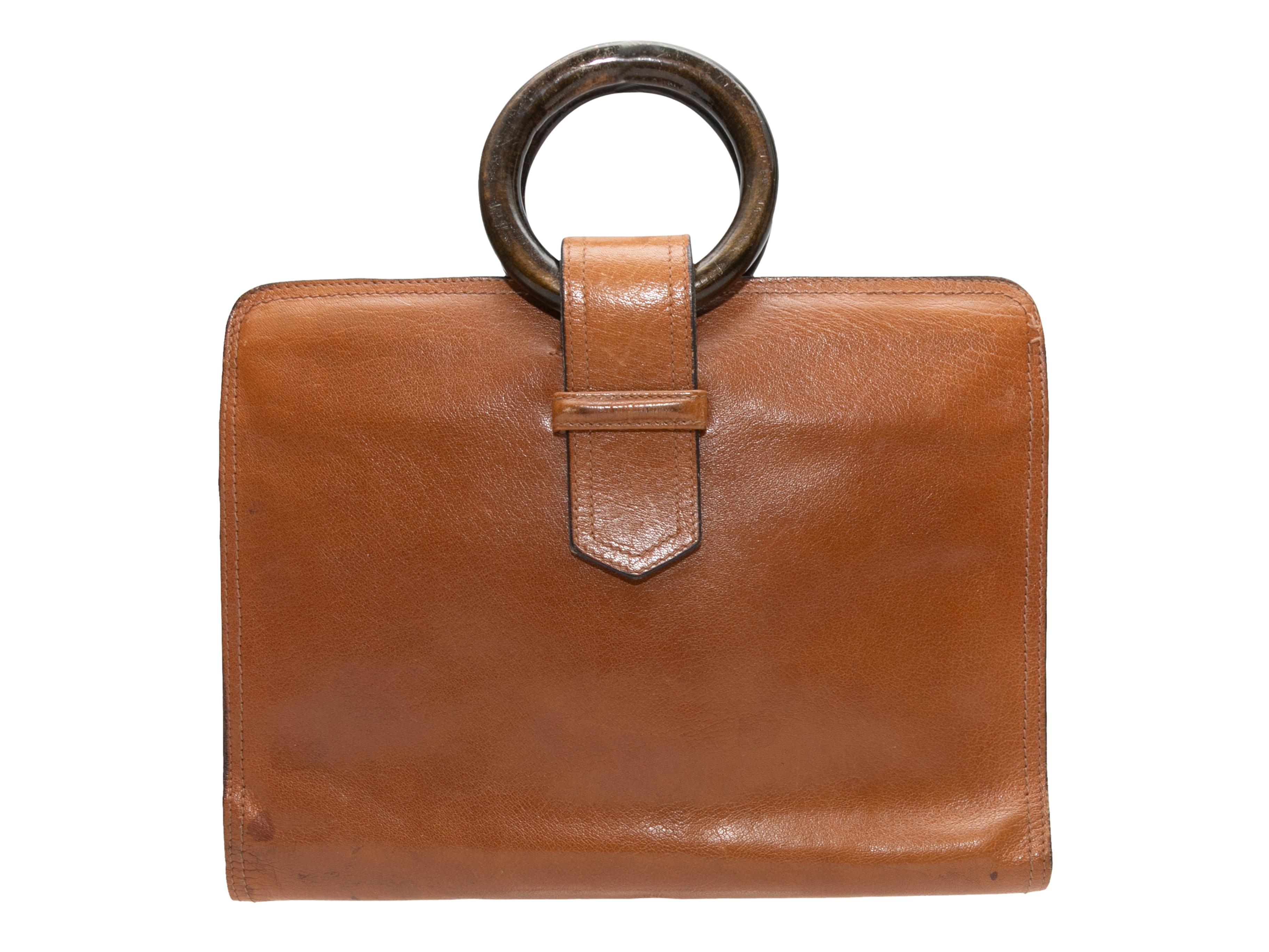 Women's Vintage Tan Yves Saint Laurent Portfolio Bag