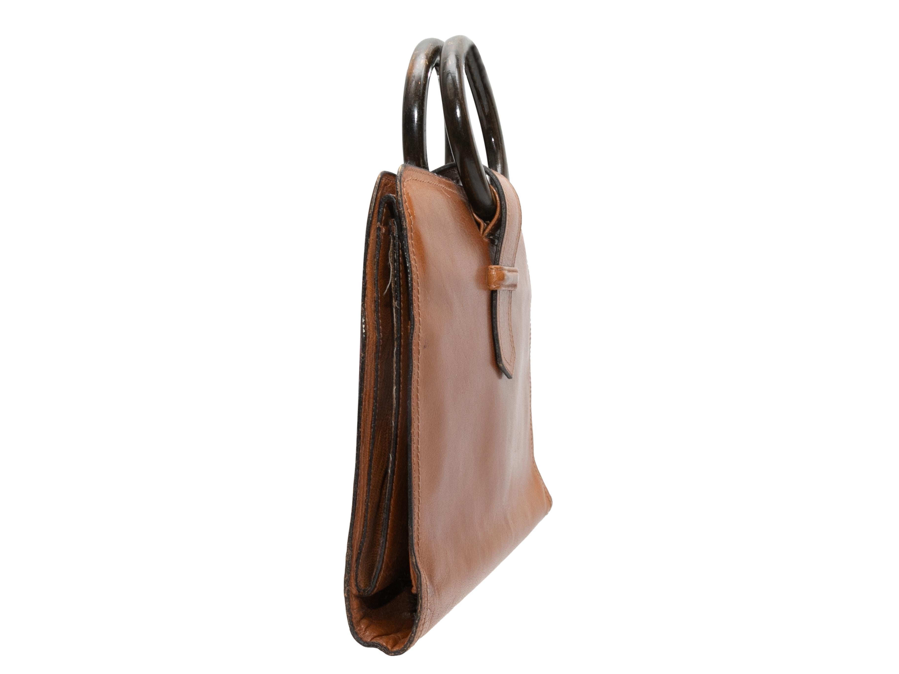 Vintage Tan Yves Saint Laurent Portfolio Bag 1