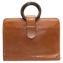 Vintage Tan Yves Saint Laurent Portfolio-Tasche in Hellbraun