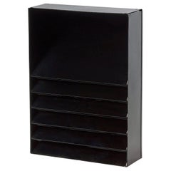 Vintage Tanker Desk Drawer Insert Repurposed as File Holder, Refinished in Black