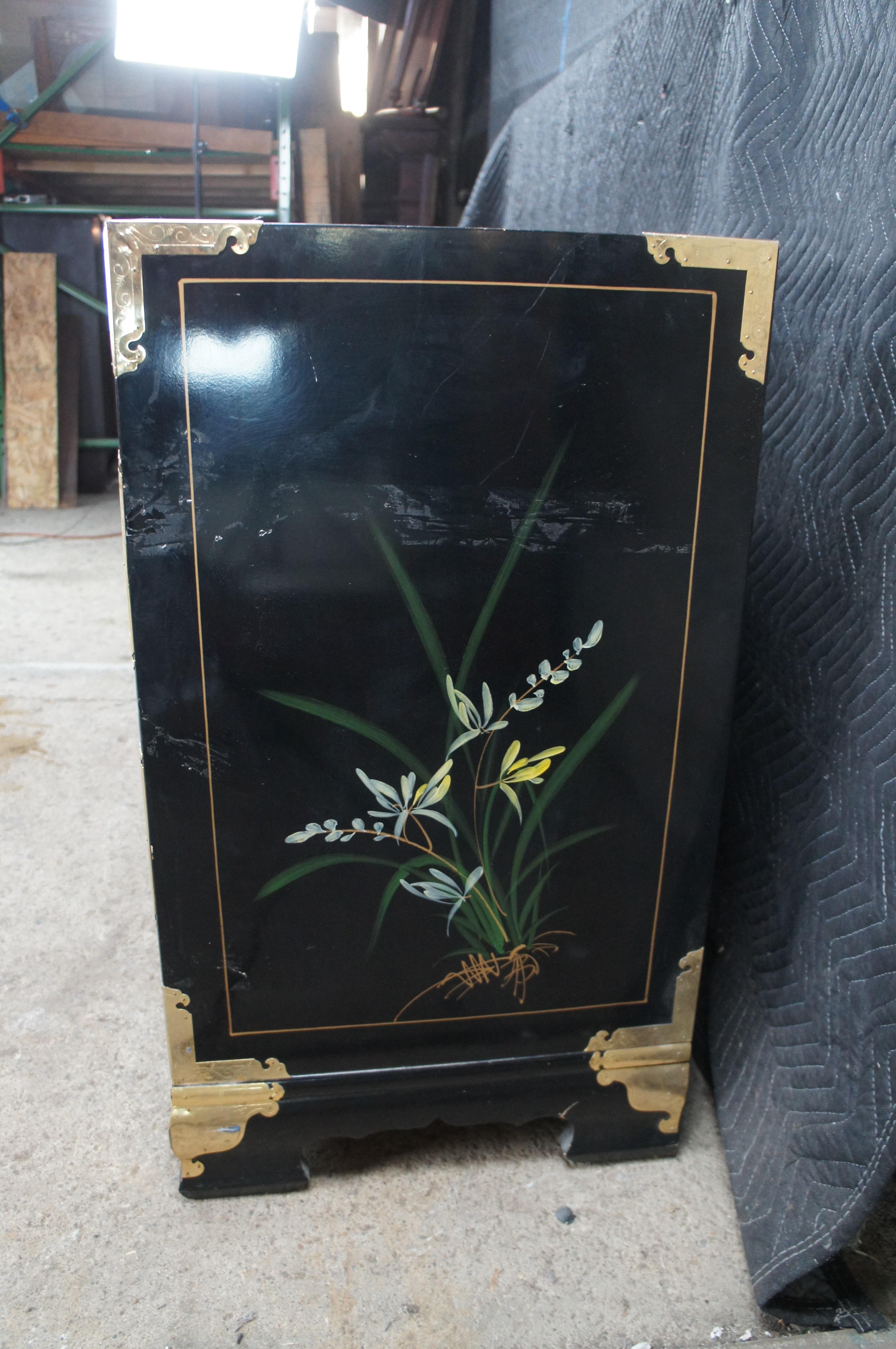 Vintage Tansu Style Chinoiserie Lowboy Credenza Buffet Dresser Sideboard Cabinet en venta 5