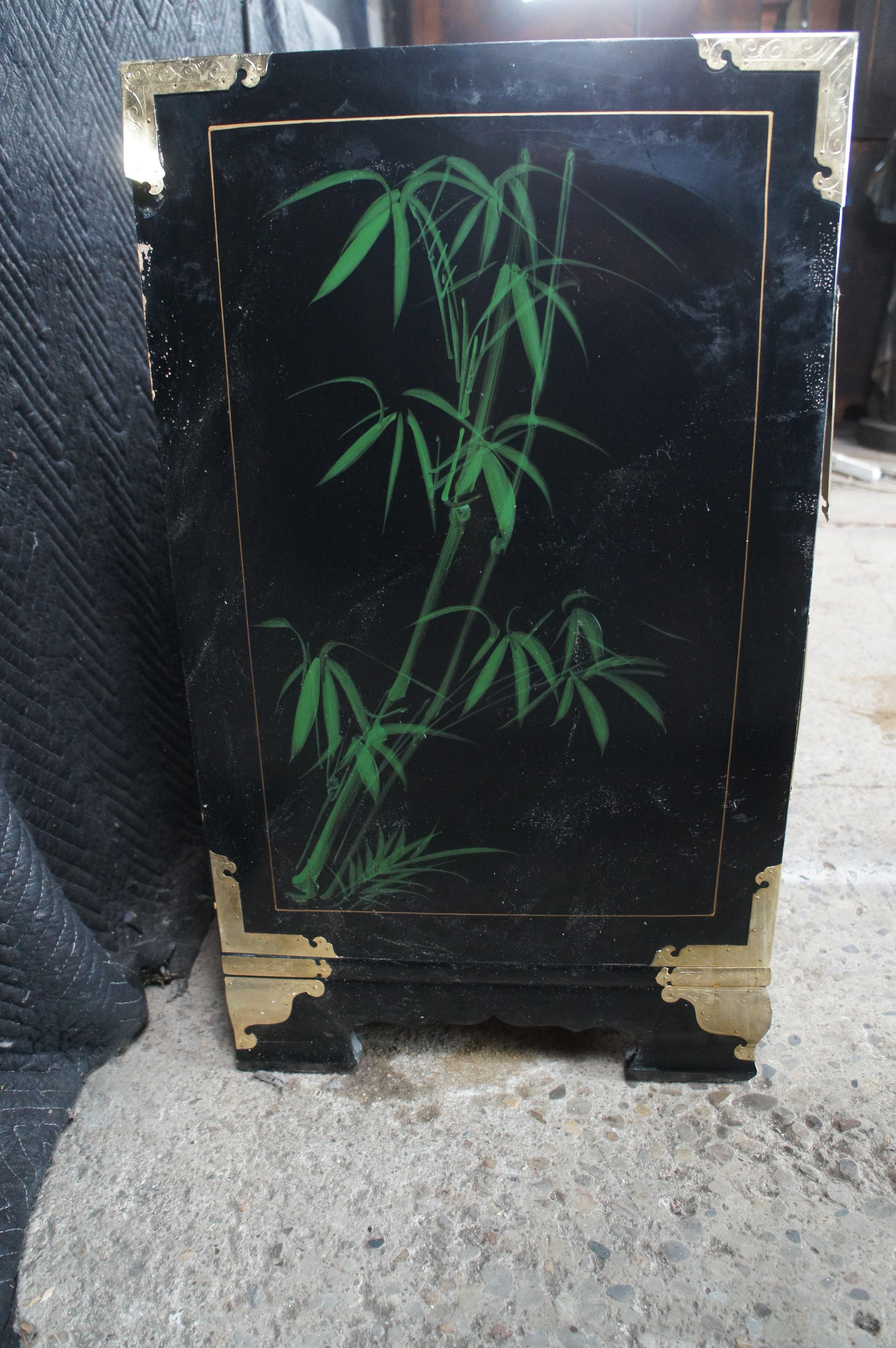 Vintage Tansu Style Chinoiserie Lowboy Credenza Buffet Dresser Sideboard Cabinet en venta 7