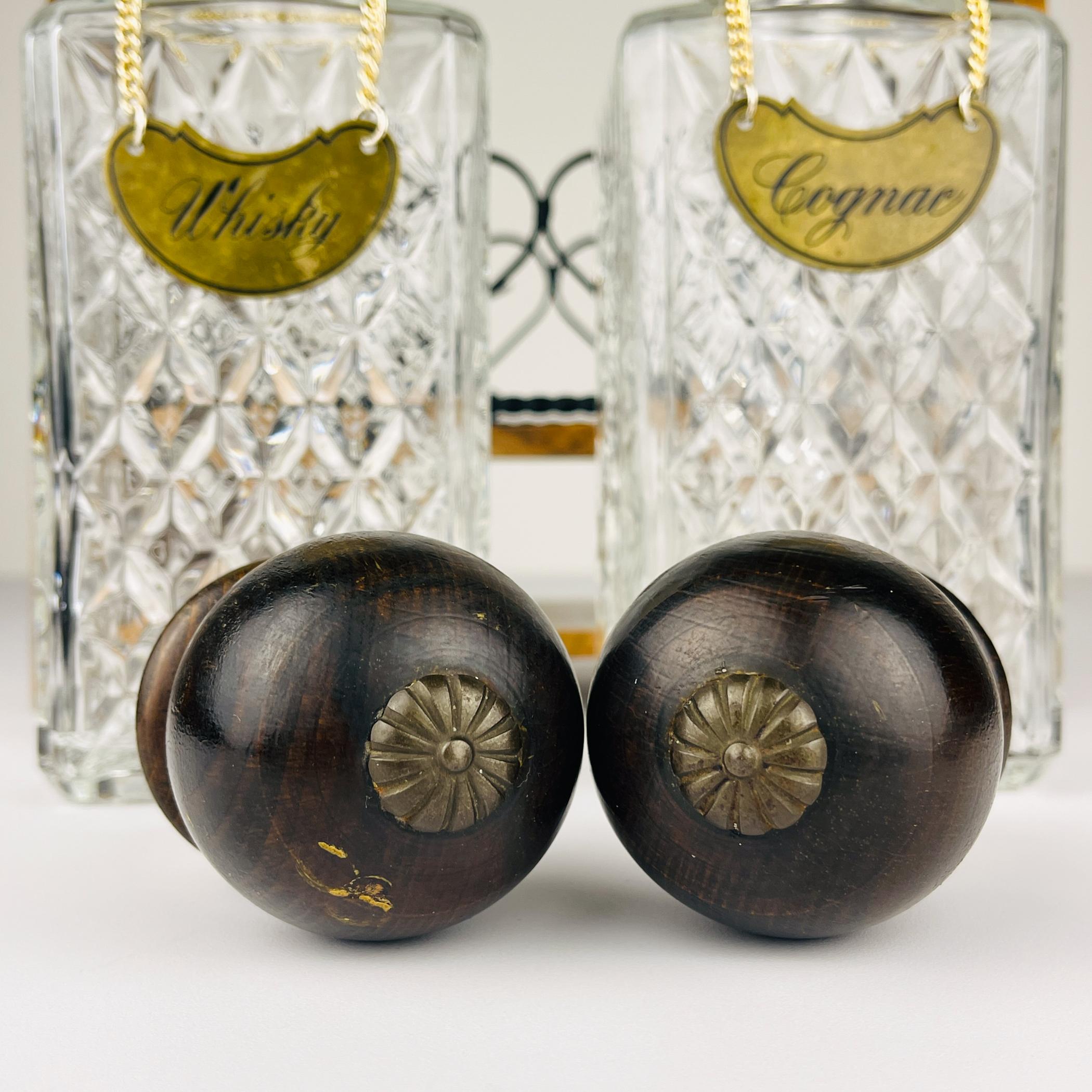 Vintage Tantalus Decanter Cognac and Whisky, Italy, 1960s For Sale 3