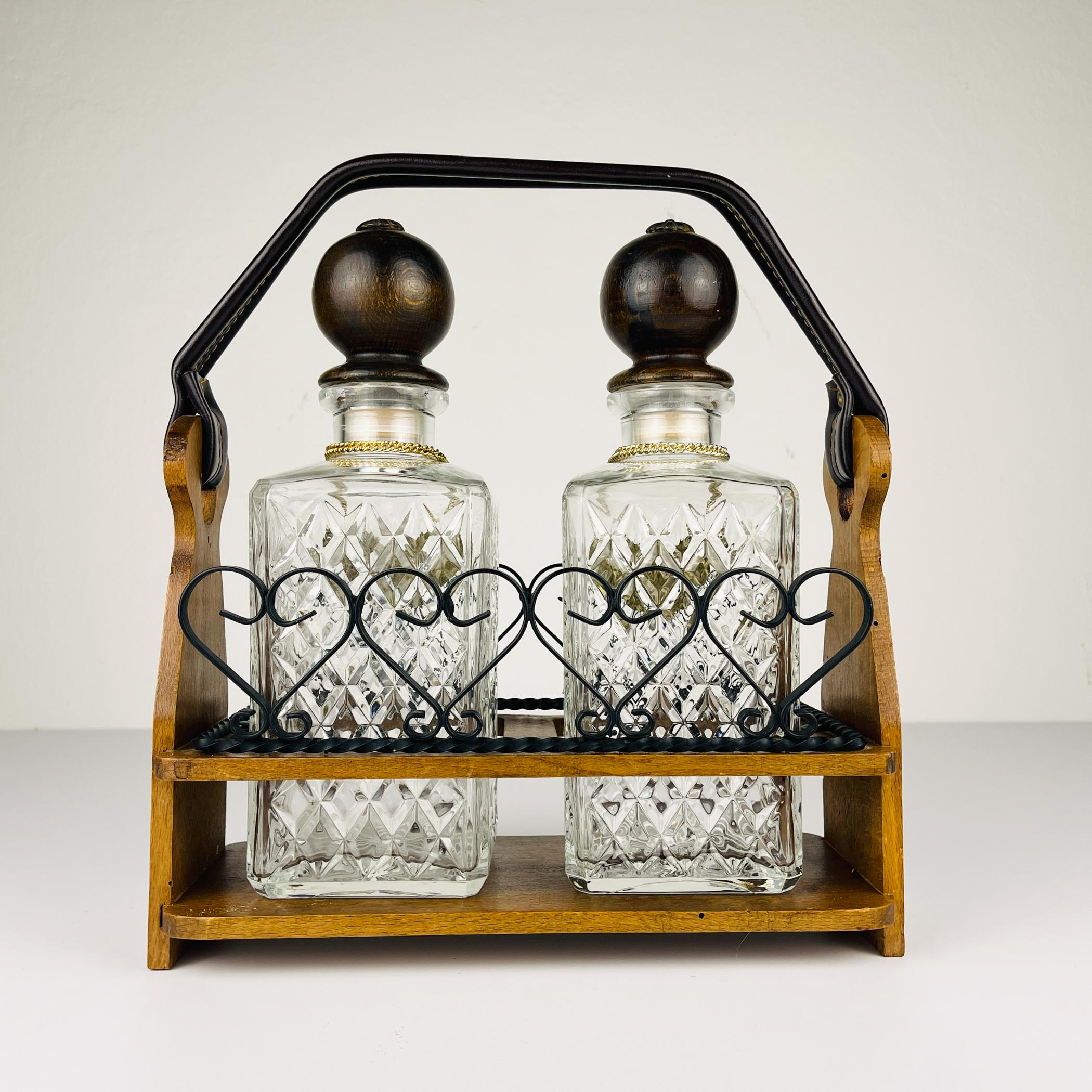 Vintage Tantalus Decanter Cognac and Whisky, Italy, 1960s For Sale 5