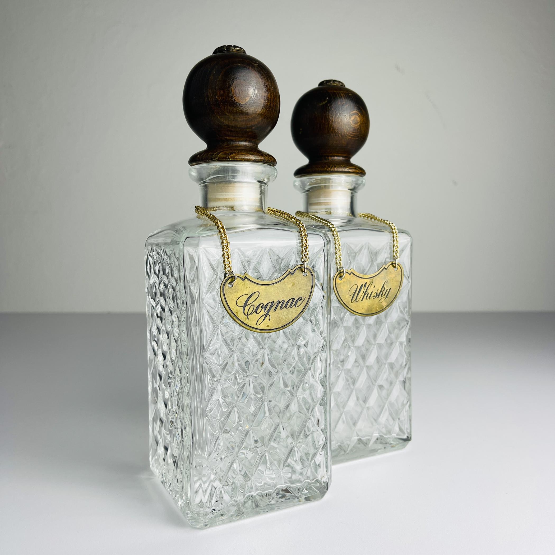 Vintage Tantalus Decanter Cognac and Whisky, Italy, 1960s For Sale 8