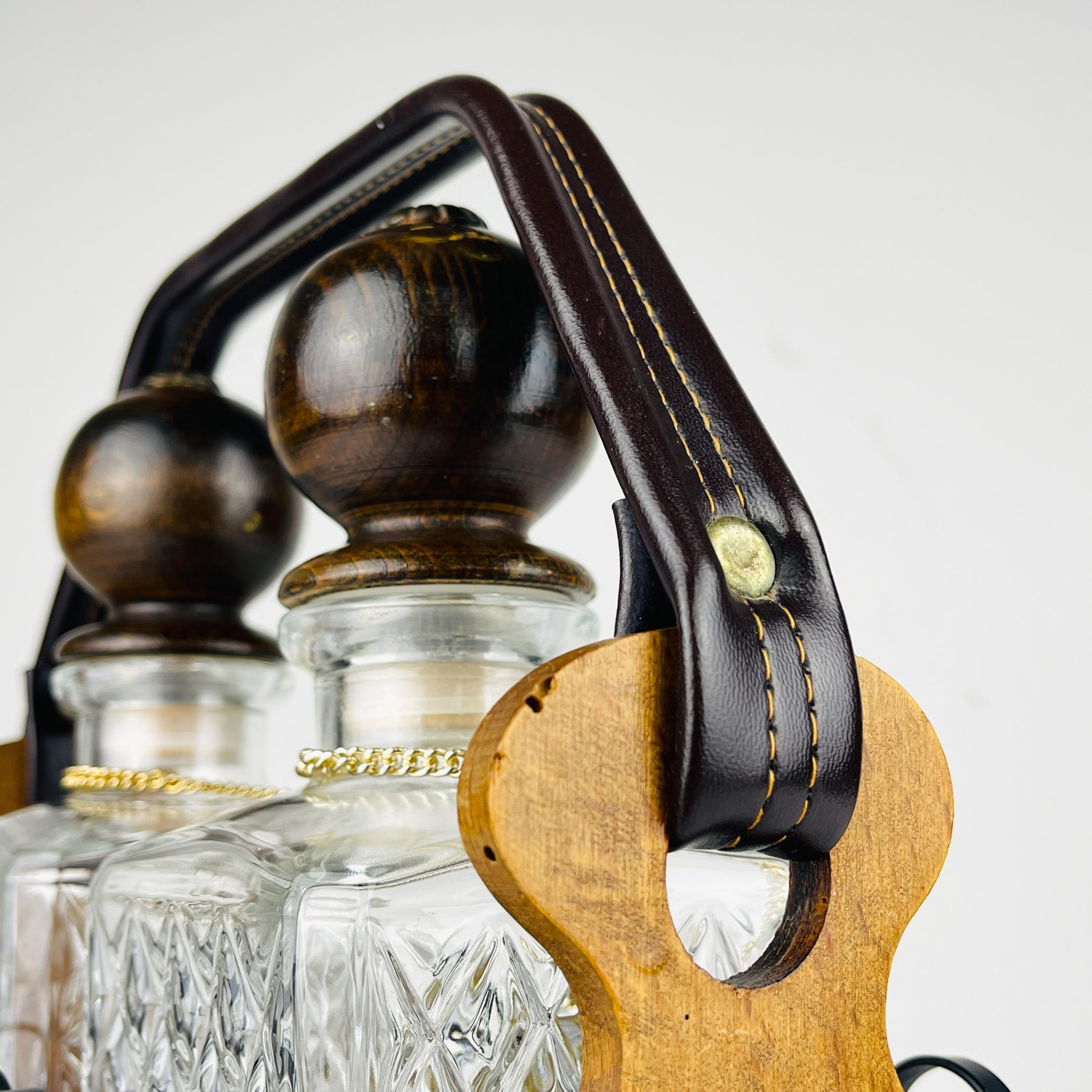 20th Century Vintage Tantalus Decanter Cognac and Whisky, Italy, 1960s For Sale
