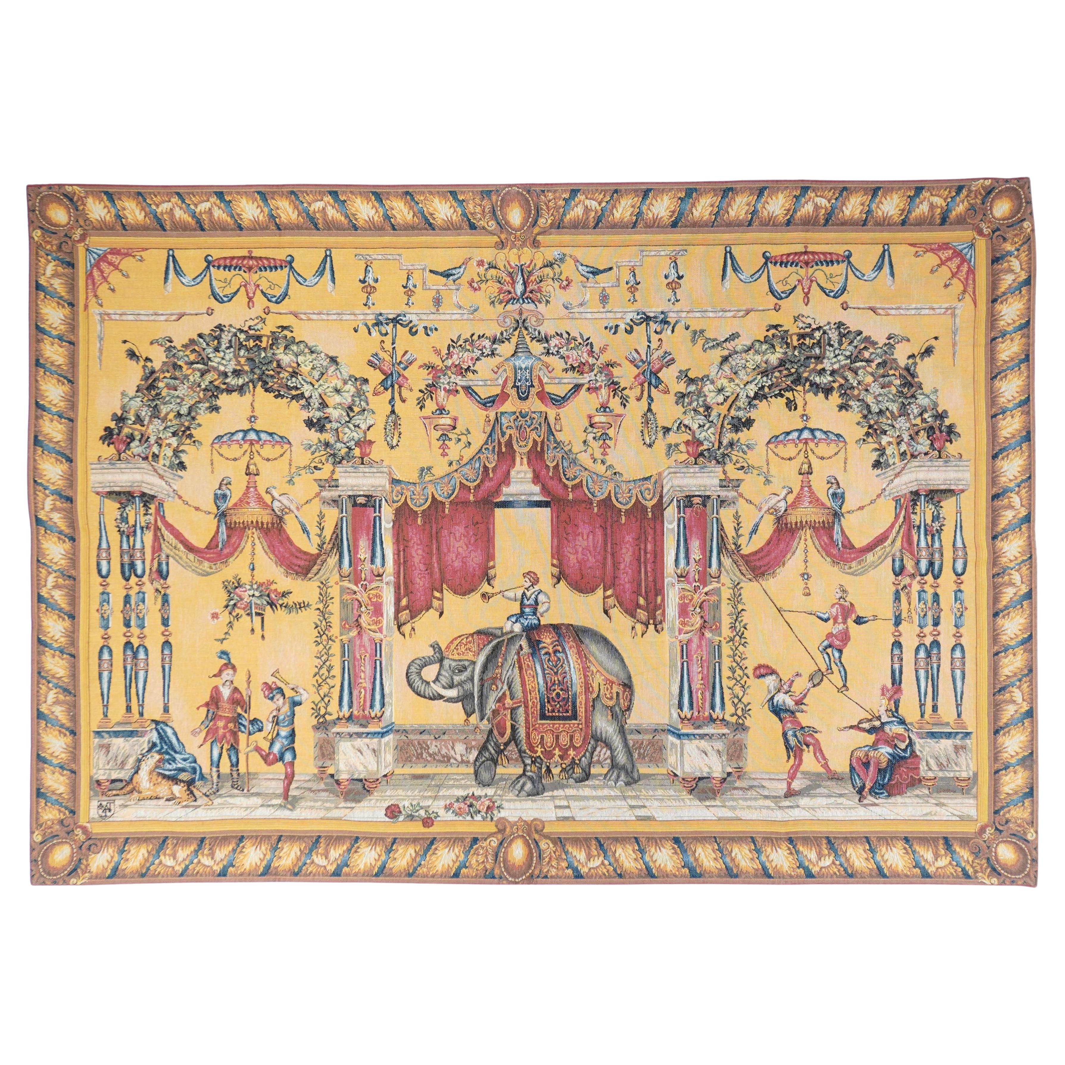 Antique Belgium Tapestry 4'6'' x 6'6''