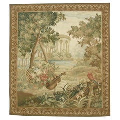 Vintage Tapestry Depicting a Cello 6.0X5.5