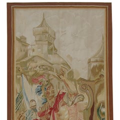 Vintage Tapestry Depicting a Gladiator in Action 8' X 3'6"