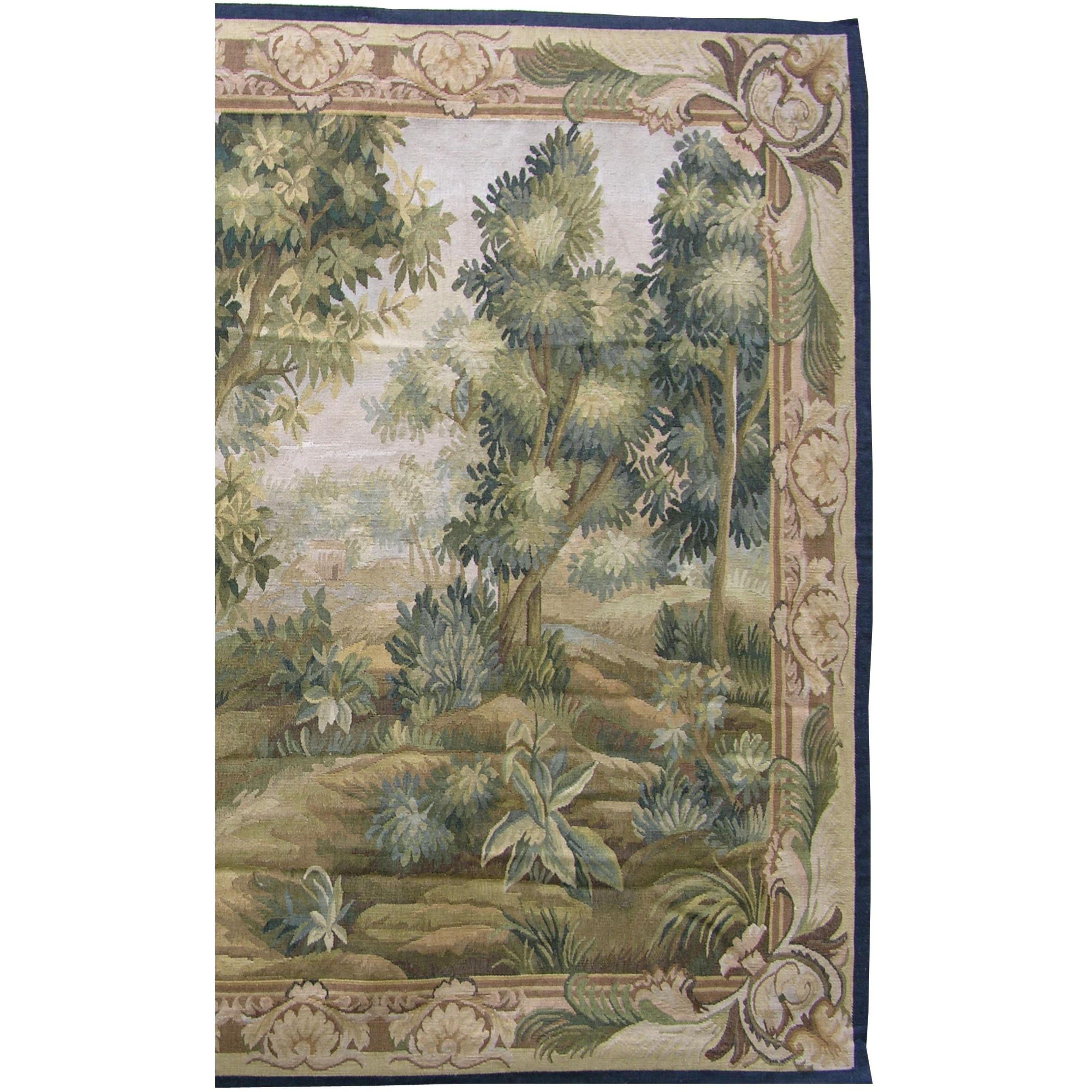 Unknown Vintage Tapestry Depicting a Hidden Forest 5'5
