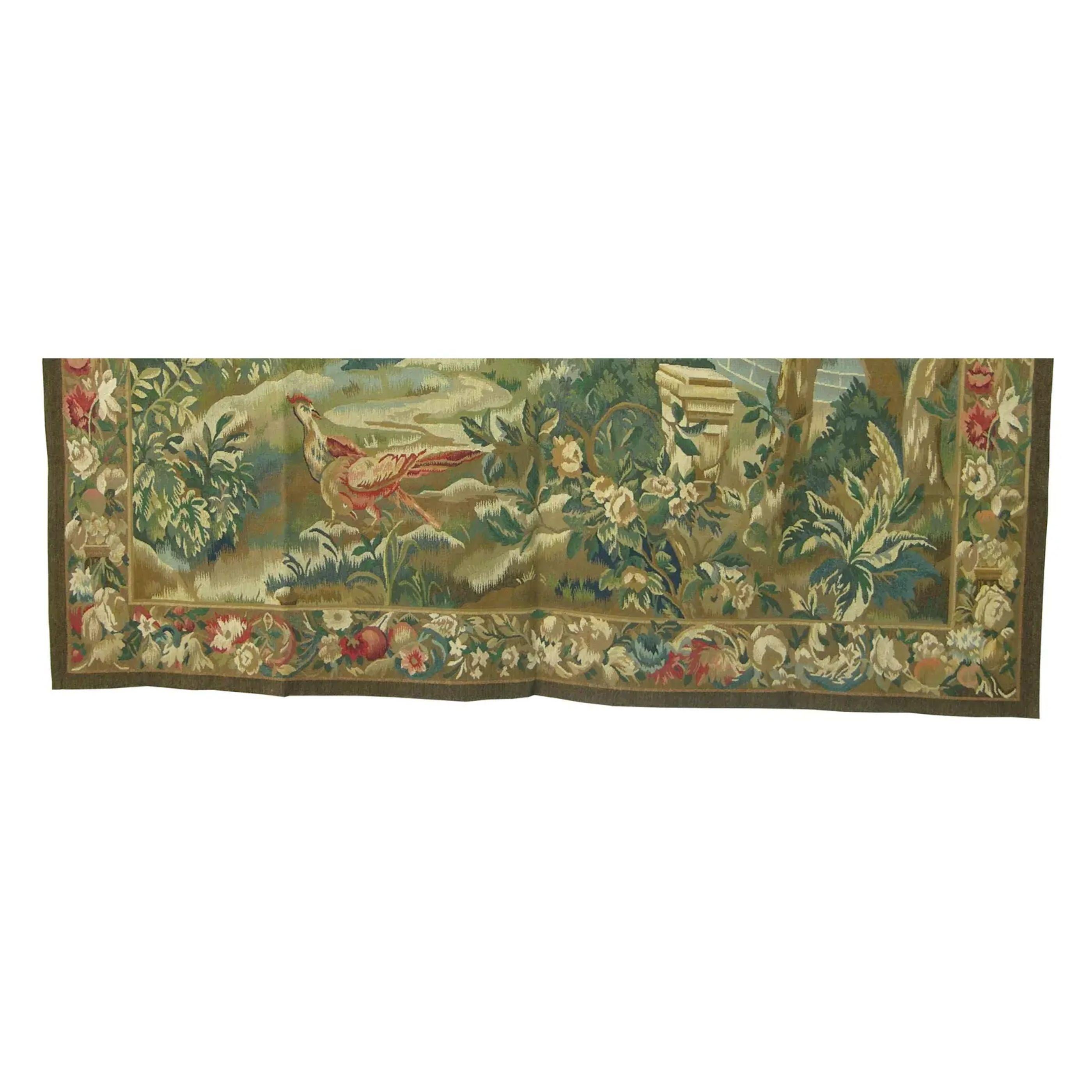 Unknown Vintage Tapestry Depicting A Rooster 5.8X3.11