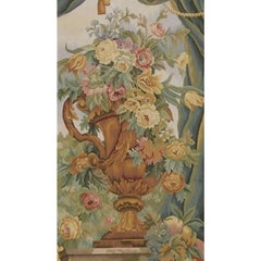 Vintage Tapestry Depicting a Royal Vase 6.2X2.3