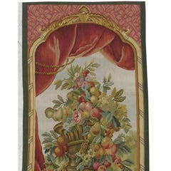 Vintage Tapestry Depicting a Royal Vase 6.2X2.3