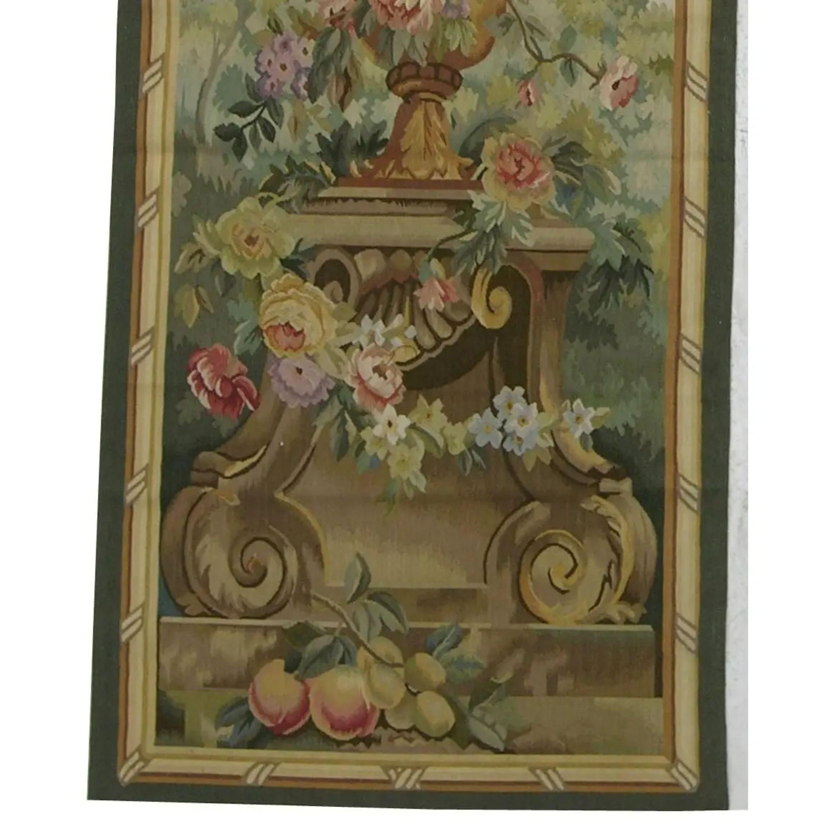 Unknown Vintage Tapestry Depicting a Royal Vase 6.2X2.3 For Sale