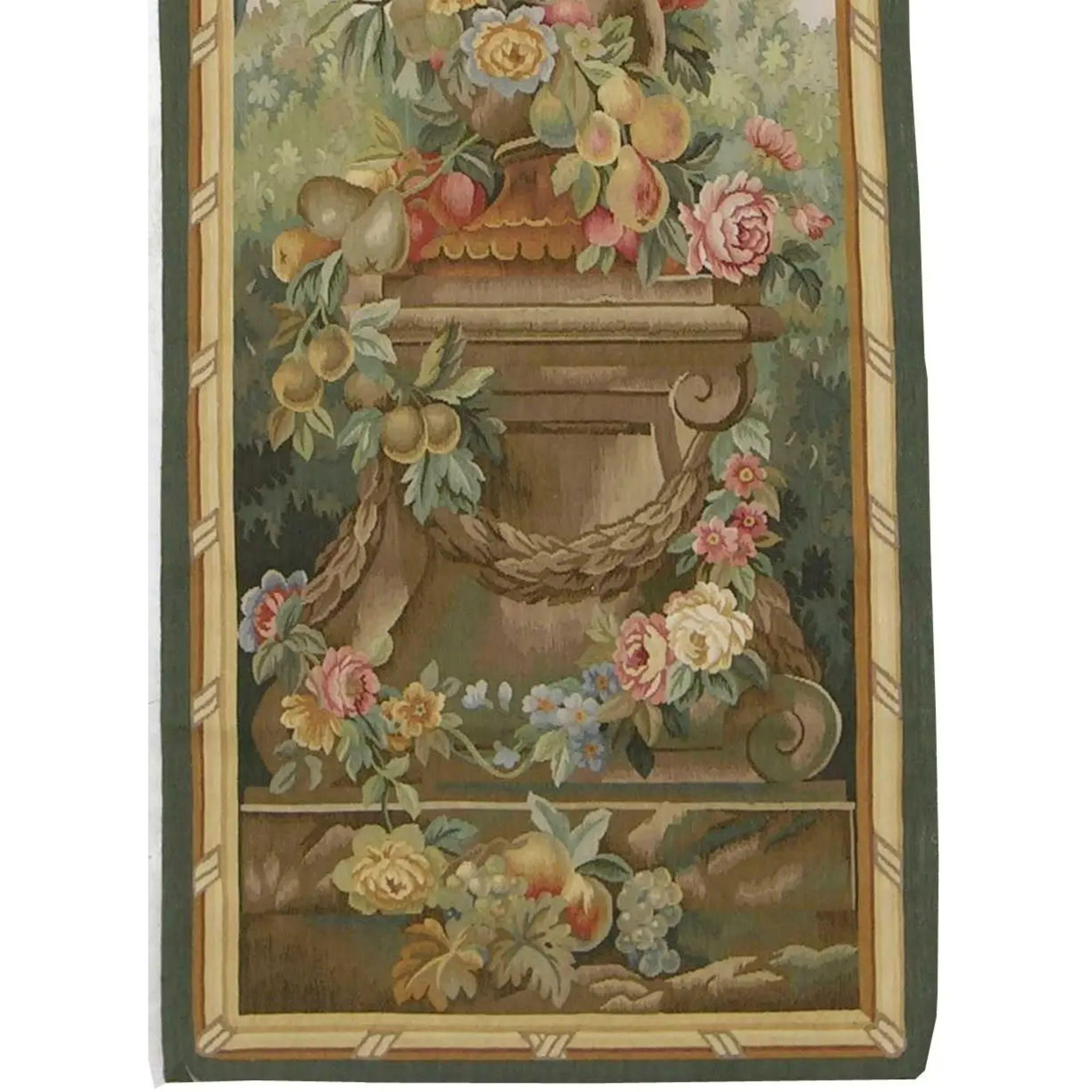 Unknown Vintage Tapestry Depicting a Royal Vase 6.2X2.3 For Sale