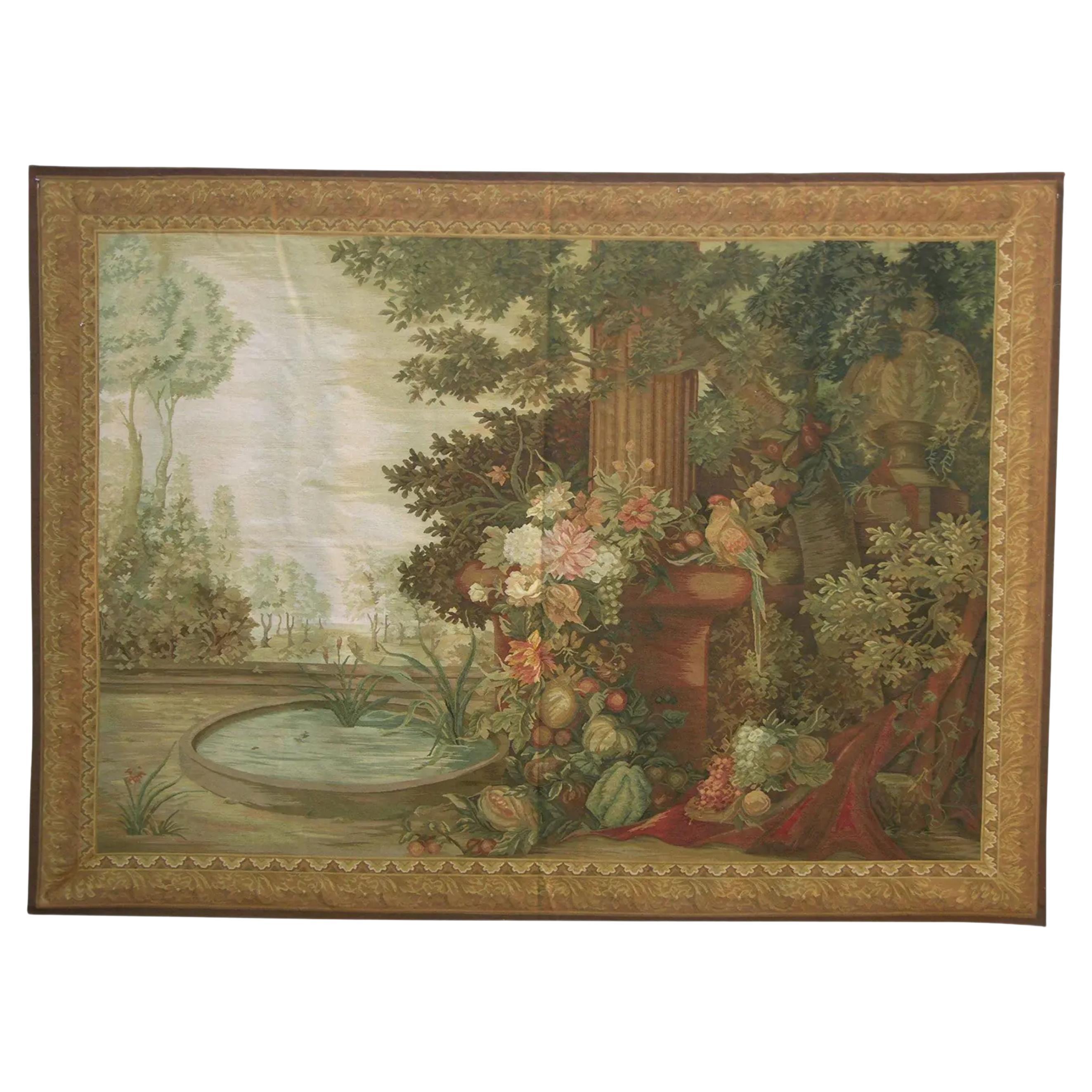 Vintage Tapestry Depicting an Exotic Bird 7.9X5.2