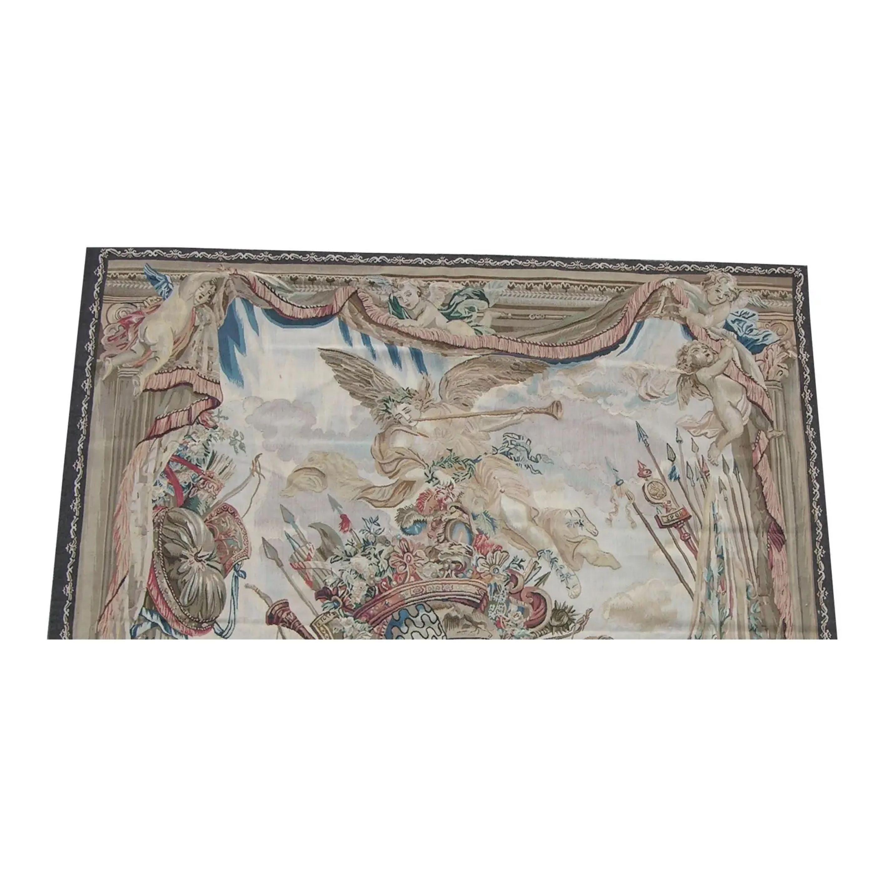 Empire Vintage Tapestry Depicting Angel 6.7X5.6 For Sale