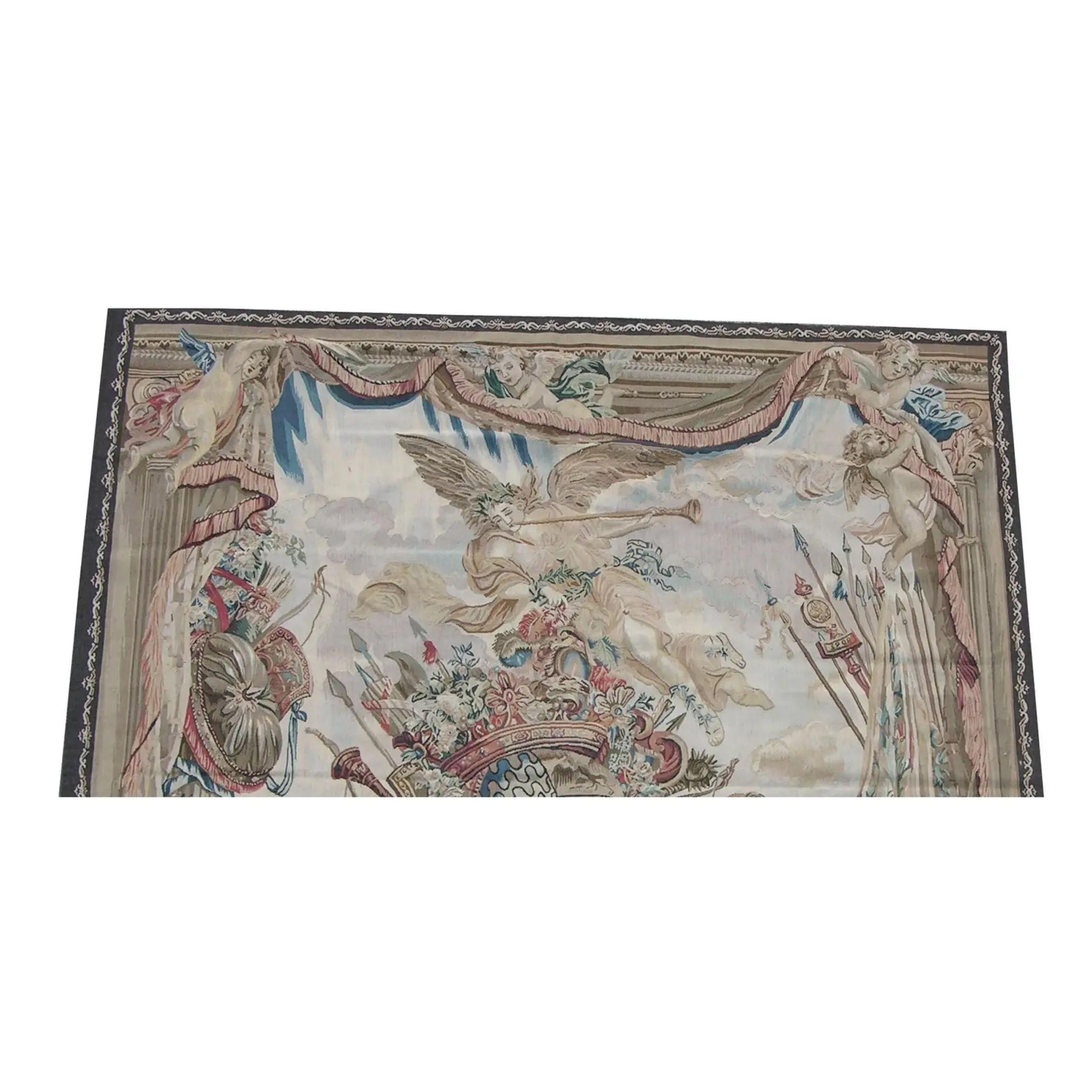 Stile impero Arazzo vintage raffigurante un angelo 6,7X5,6 in vendita