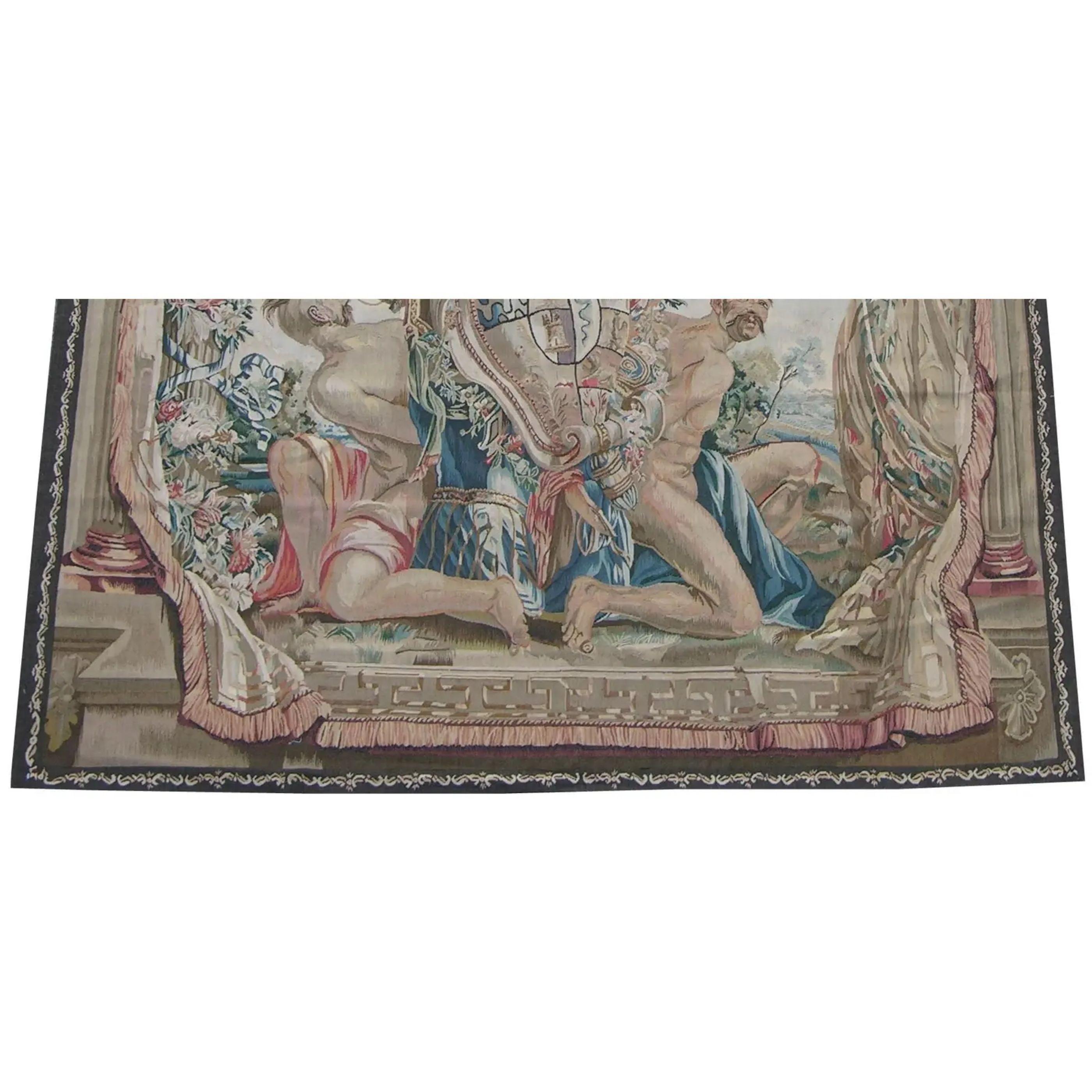 Unknown Vintage Tapestry Depicting Angel 6.7X5.6 For Sale