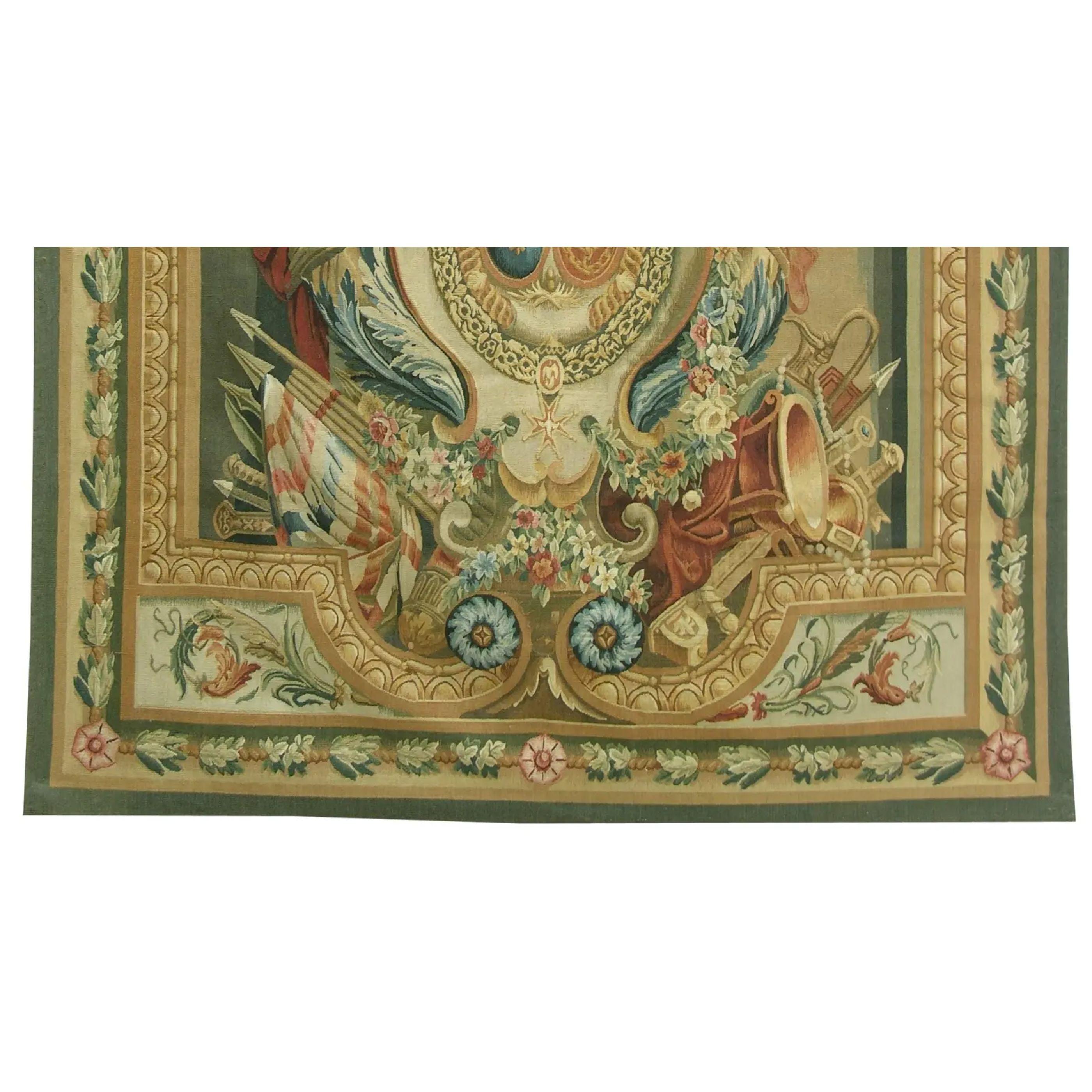 Unknown Vintage Tapestry Depicting Angel 6.8X5.3 For Sale