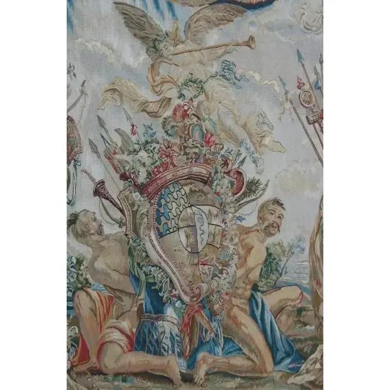 Contemporary Vintage Tapestry Depicting Angels 5.7X6.6 For Sale