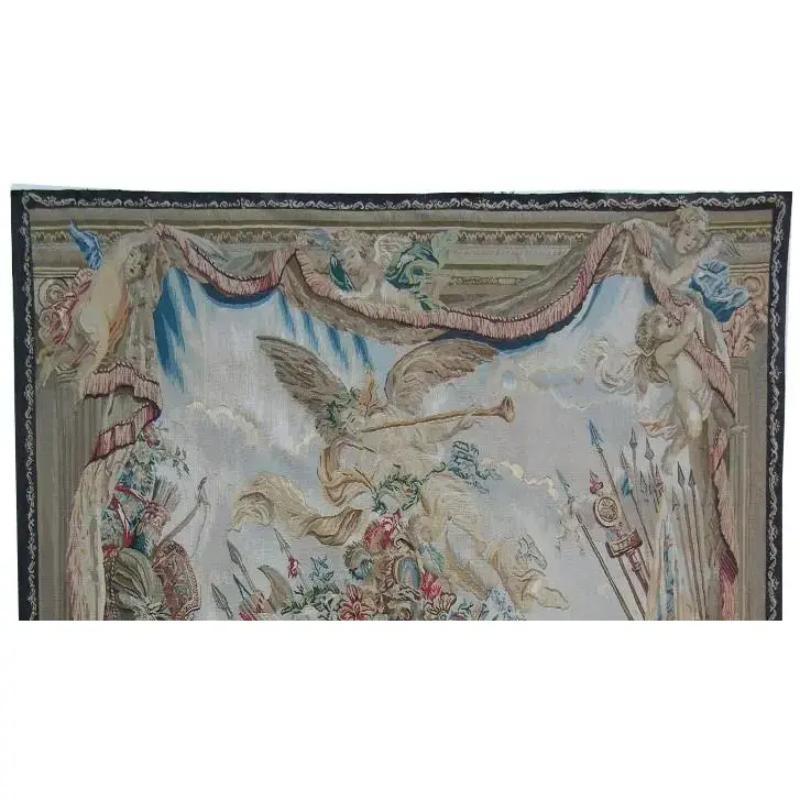 Vintage Tapestry Depicting Angels 5.7X6.6 For Sale 2