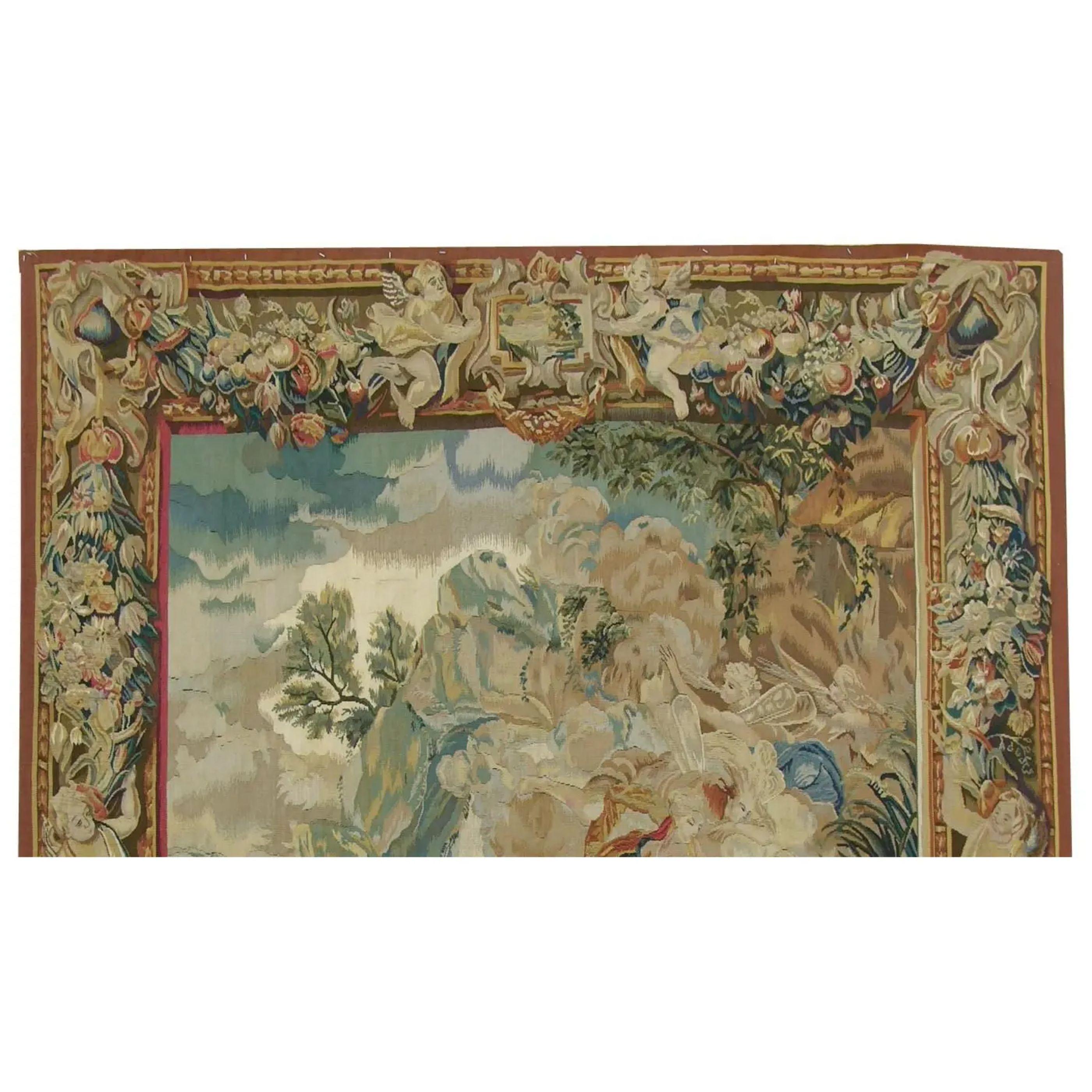 Empire Vintage Tapestry Depicting Angels 6.8X5.10 For Sale
