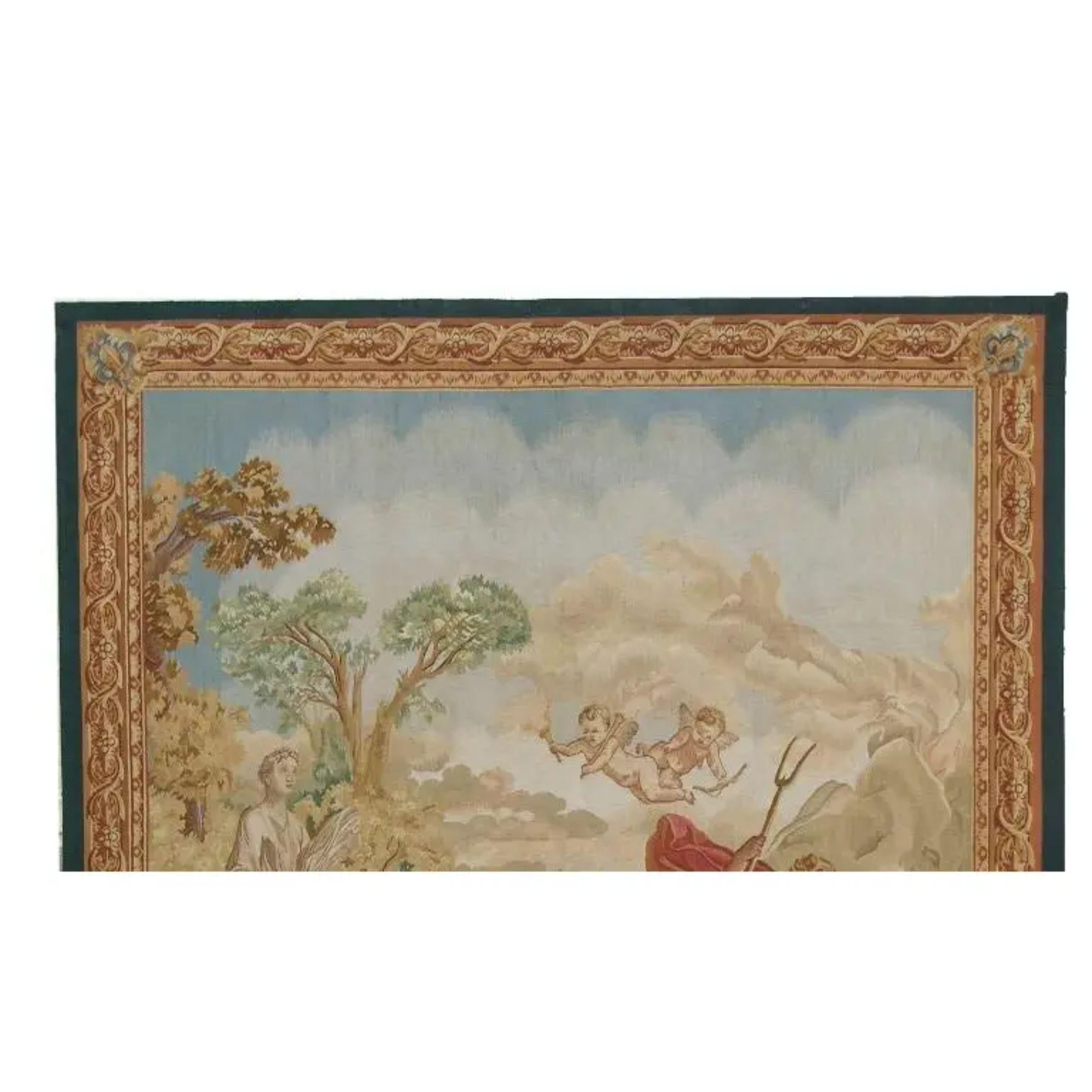 Empire Vintage Tapestry Depicting Angels 7.3X5.6 For Sale