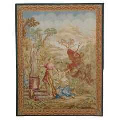 Vintage Tapestry Depicting Angels 7.3X5.6