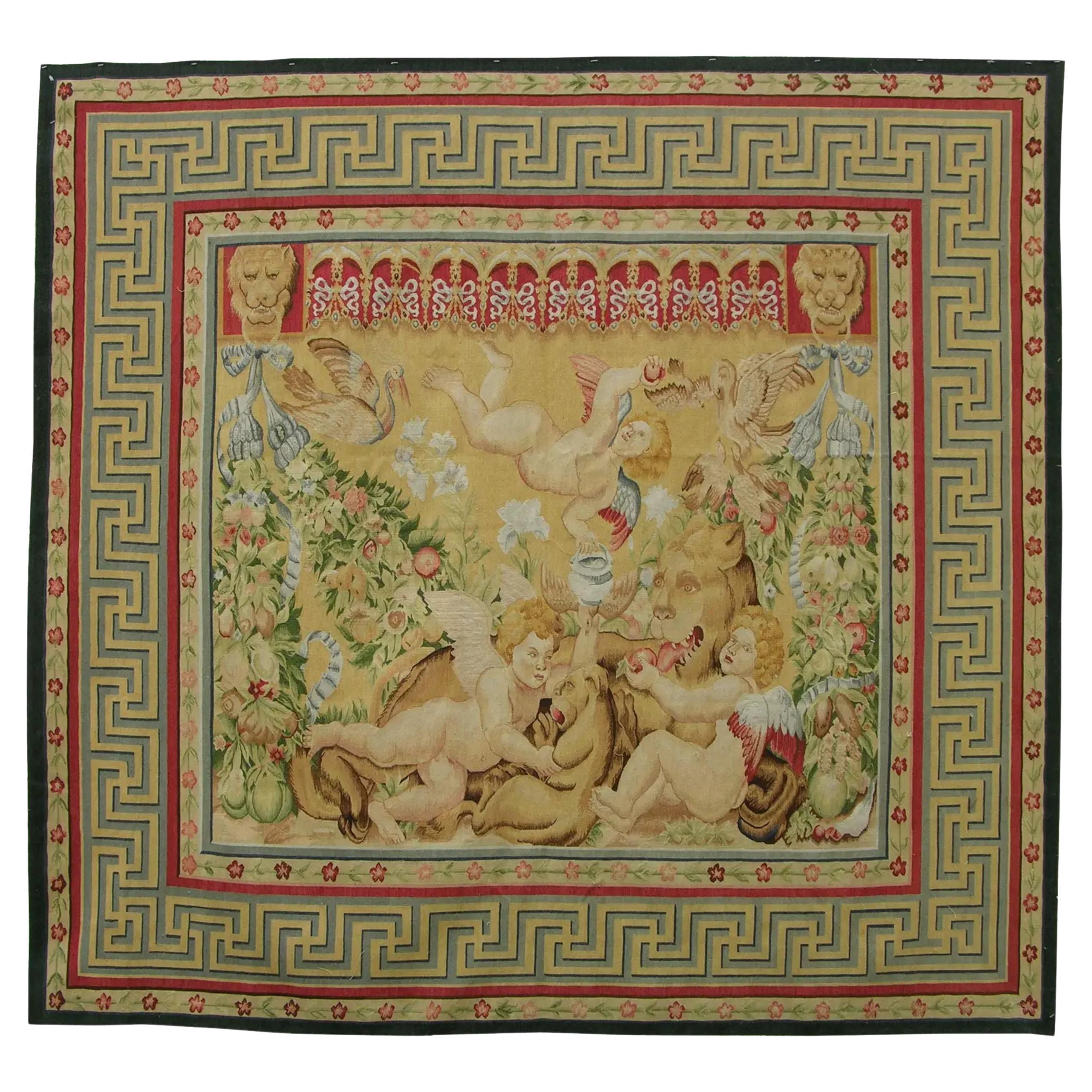 Vintage Tapestry Depicting Angels For Sale