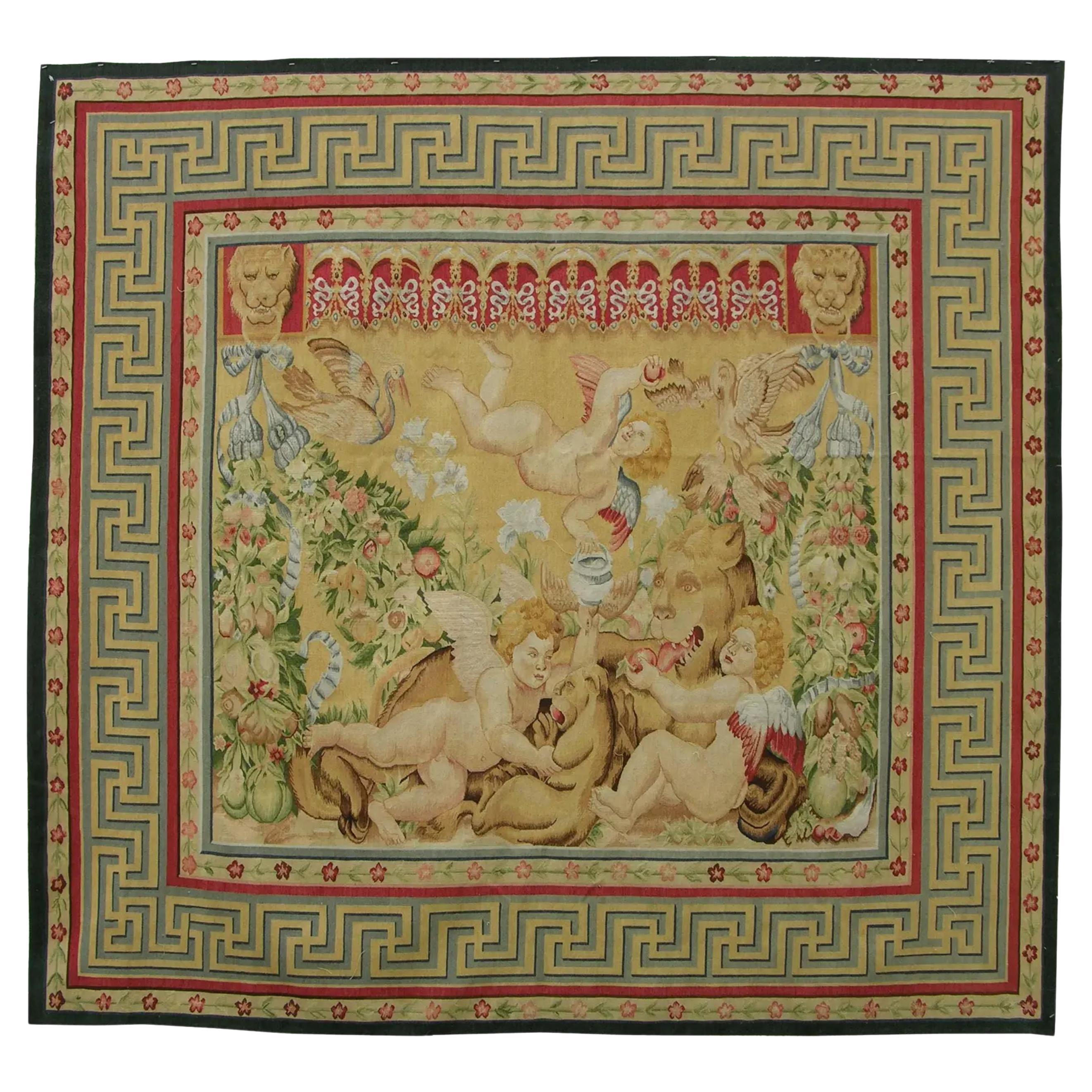 Tapisserie vintage représentant des anges
