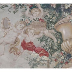 Weinlese-Wandteppich, der Baby-Engel darstellt 5.8X5.5