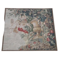 Vintage Tapestry Depicting Baby Angels 5.8X5.5
