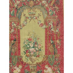 Vintage Tapestry Depicting Children Playing Music 6.0X4.6