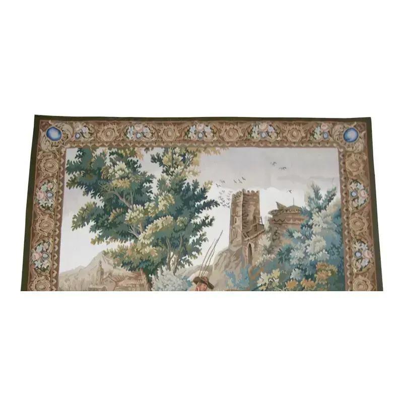 Empire Vintage Tapestry Depicting Farmers 6X5.6 For Sale