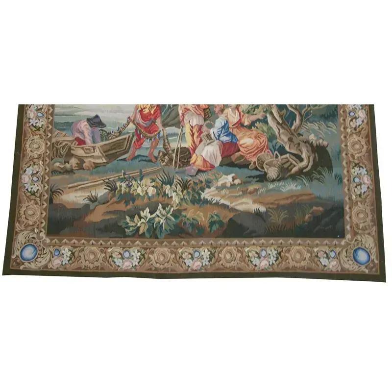 Contemporary Vintage Tapestry Depicting Farmers 6X5.6 For Sale