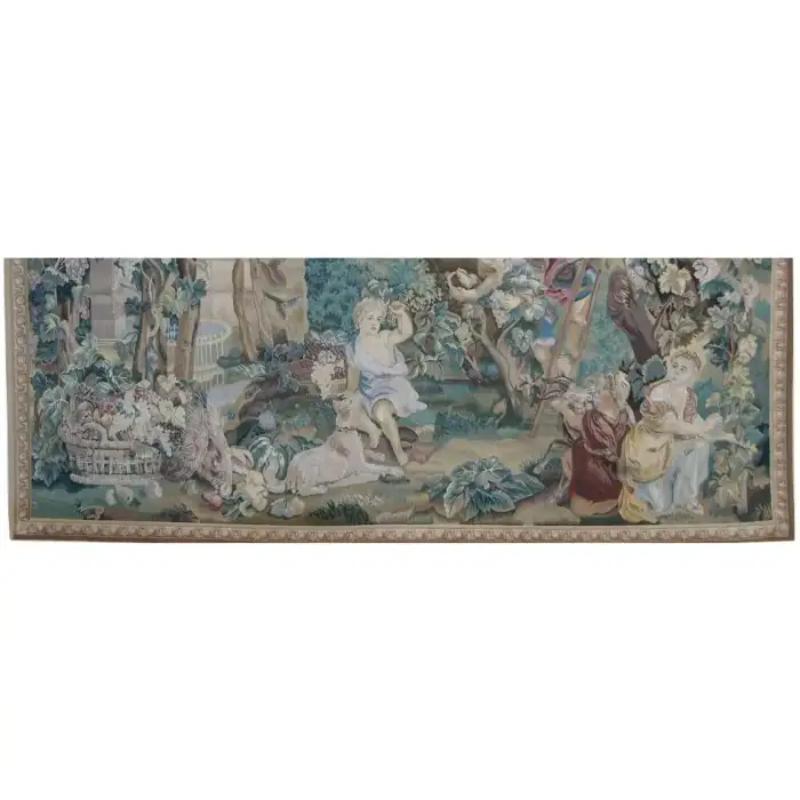 Empire Vintage Tapestry Depicting Grape Harvest 7.8X4.11 For Sale