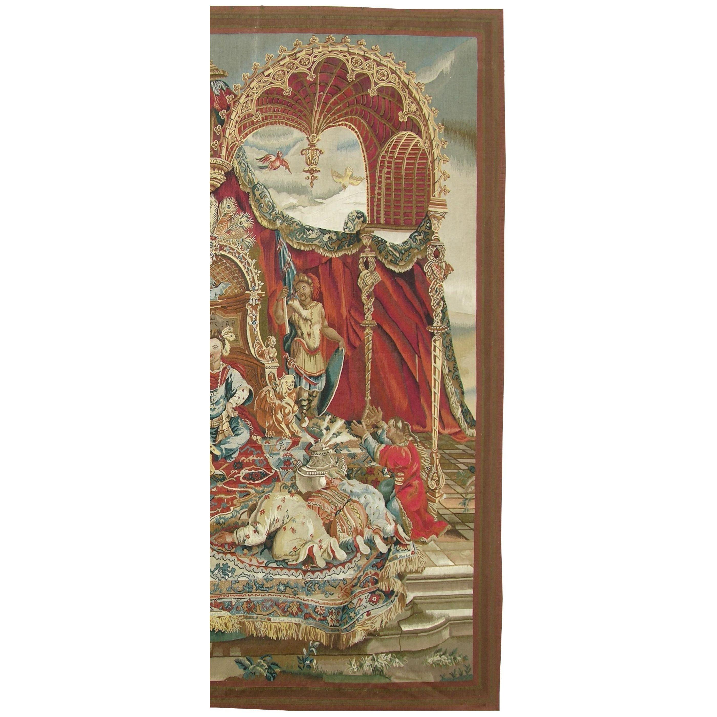 Other Vintage Tapestry Depicting King on the Throne 7'9