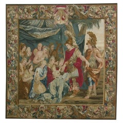 Vintage Tapestry Depicting Royal Commanders 7.1X6.10